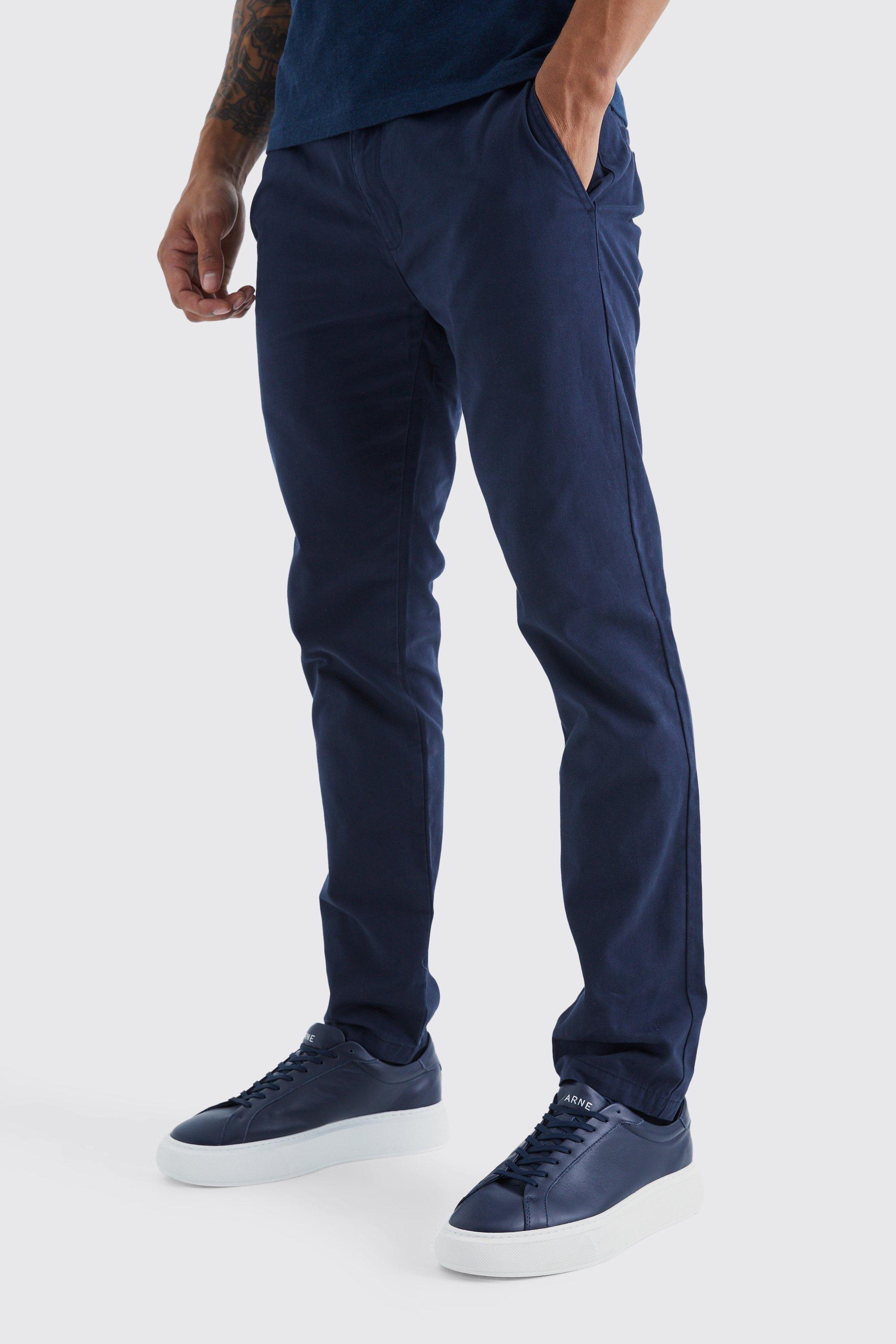 pantalon chino skinny homme - bleu - 28, bleu