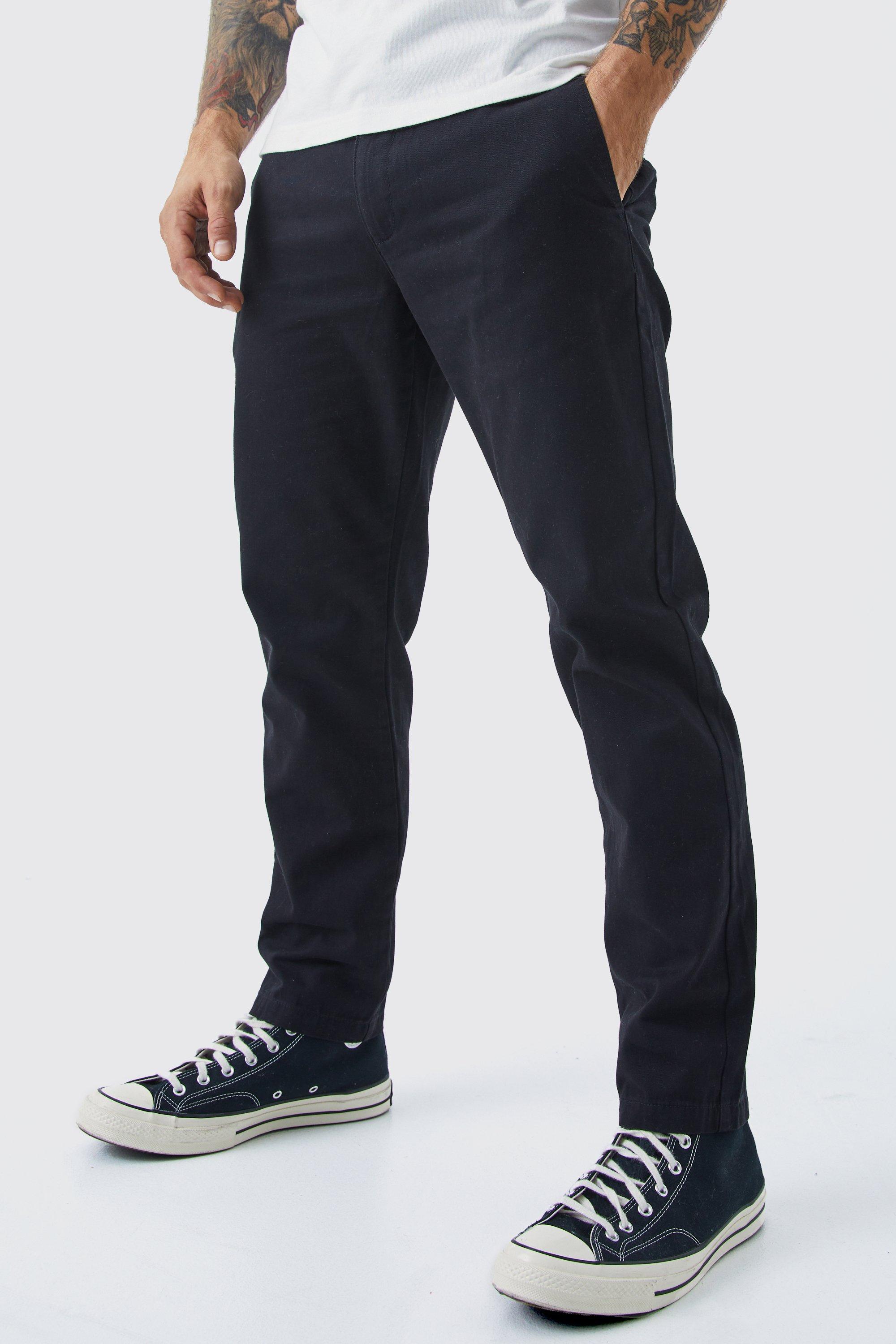 pantalon chino slim court homme - noir - 28, noir