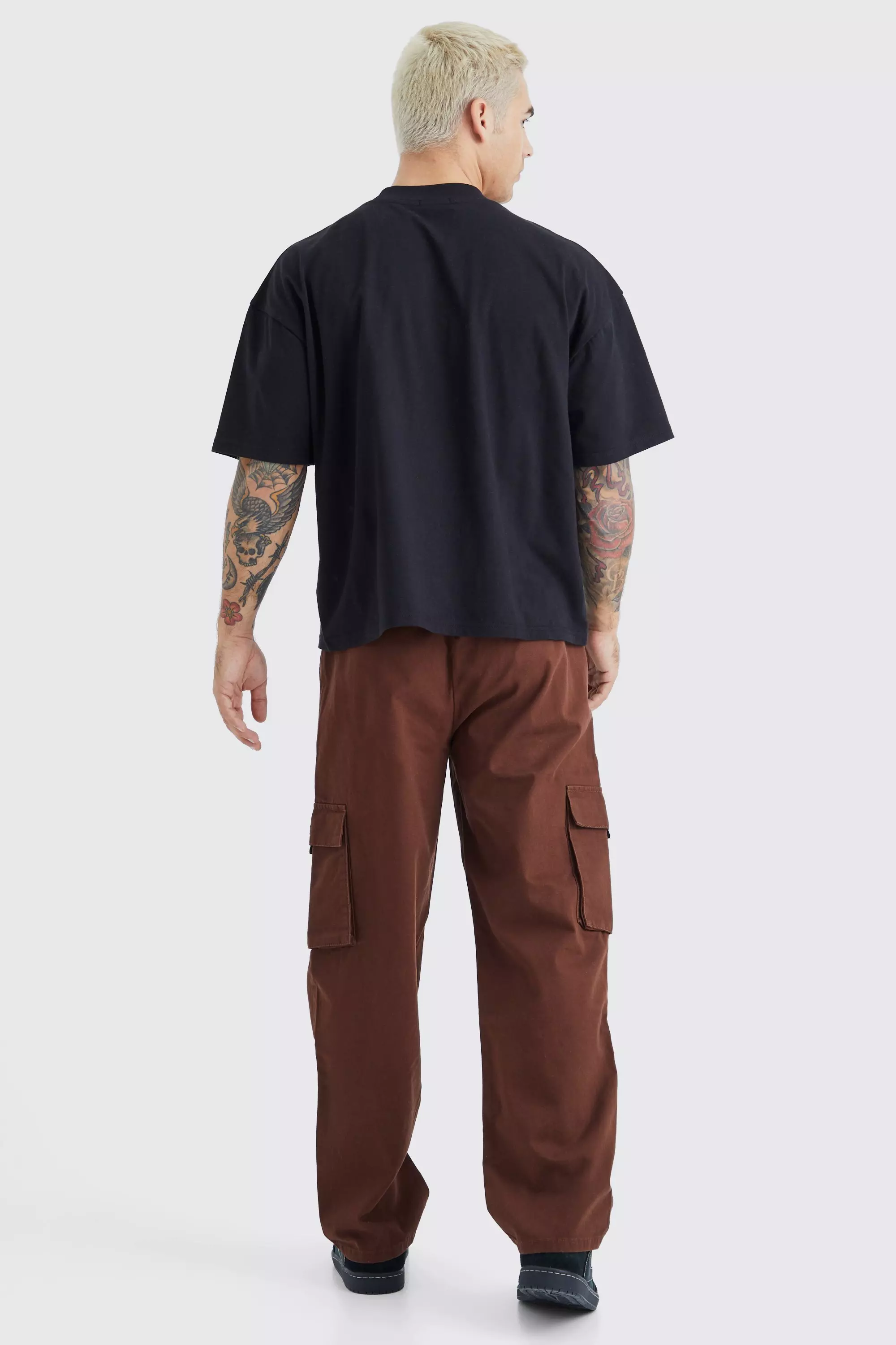 Boohooman shell best sale buckle joggers