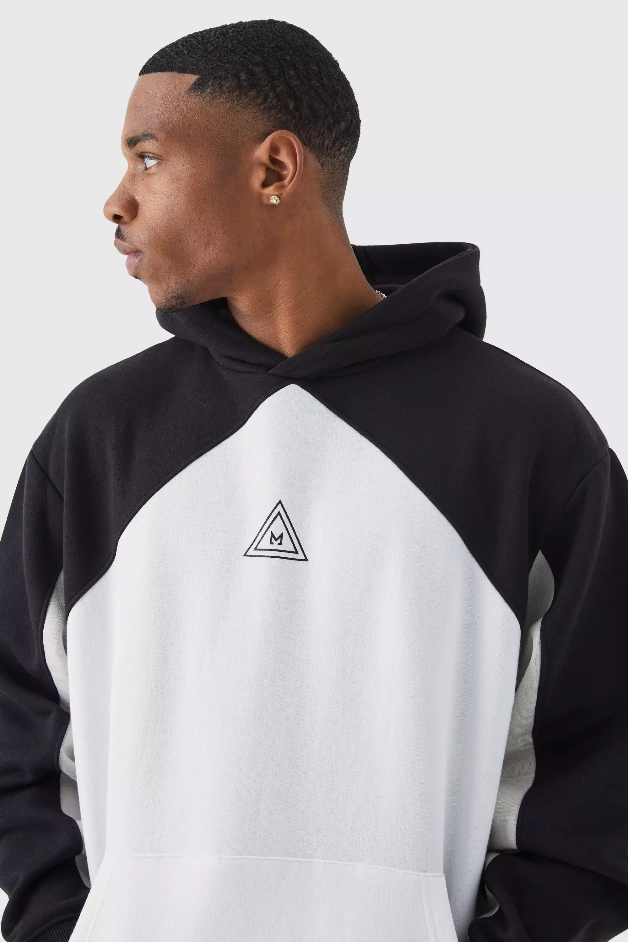 Nike colour block sales oversized logo sweatshirt