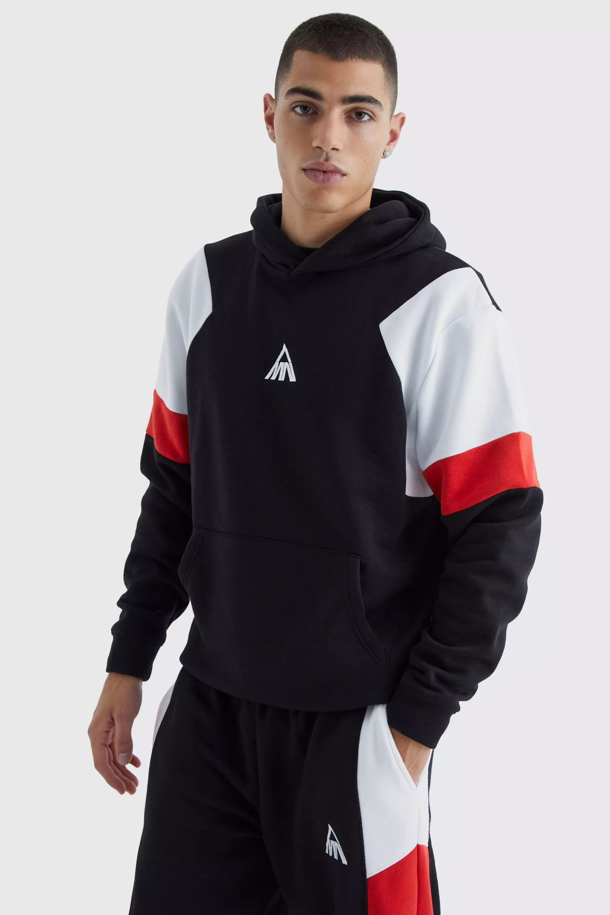 Branded, Stylish and Premium Quality colour block hoodie 