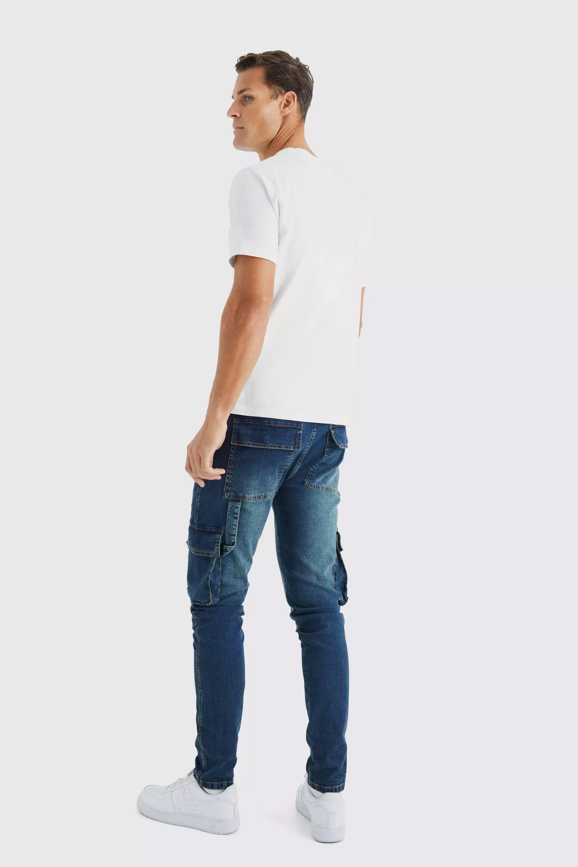 Tall Skinny Stretch Carpenter Cargo Jeans