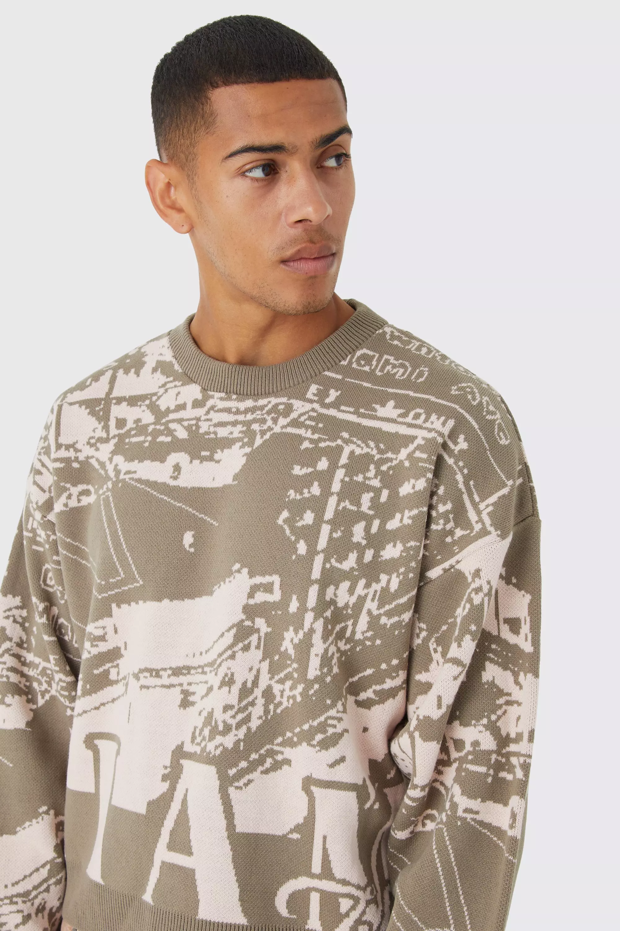 Oversized graphic clearance jumper