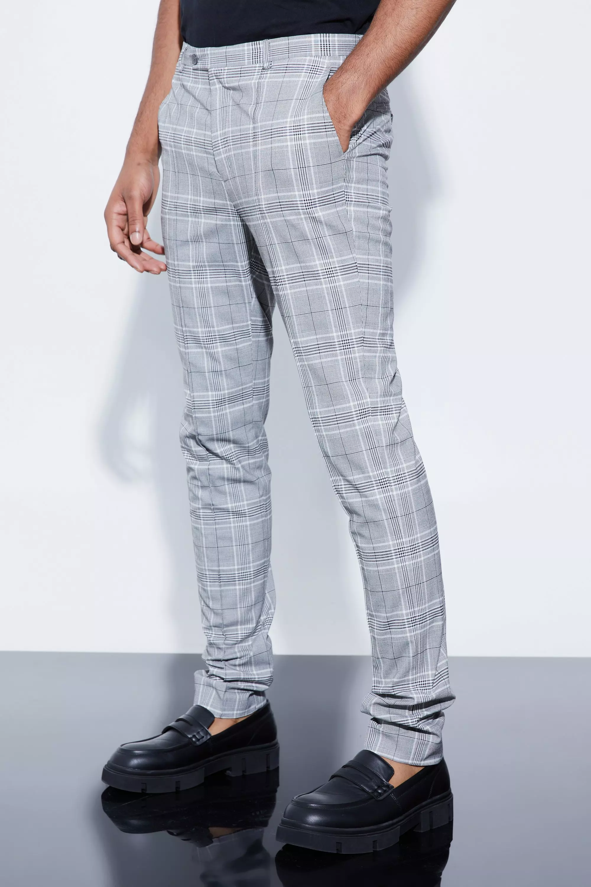 Gingham on sale skinny pants