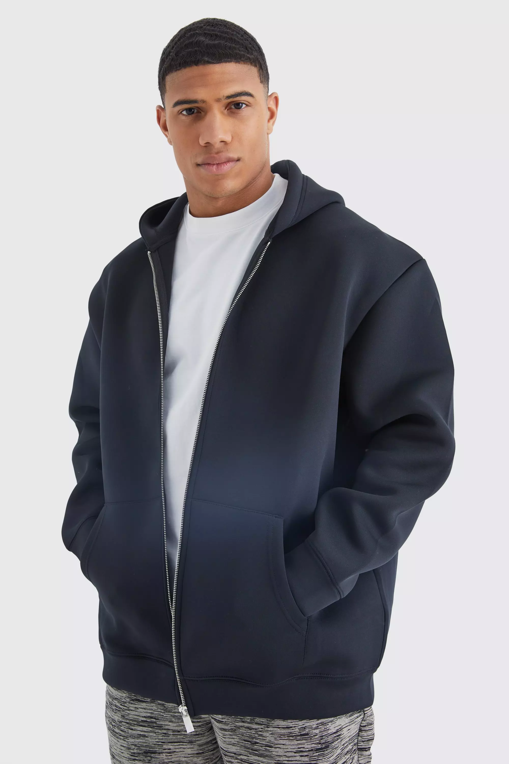 Scuba zipper-up hoodie