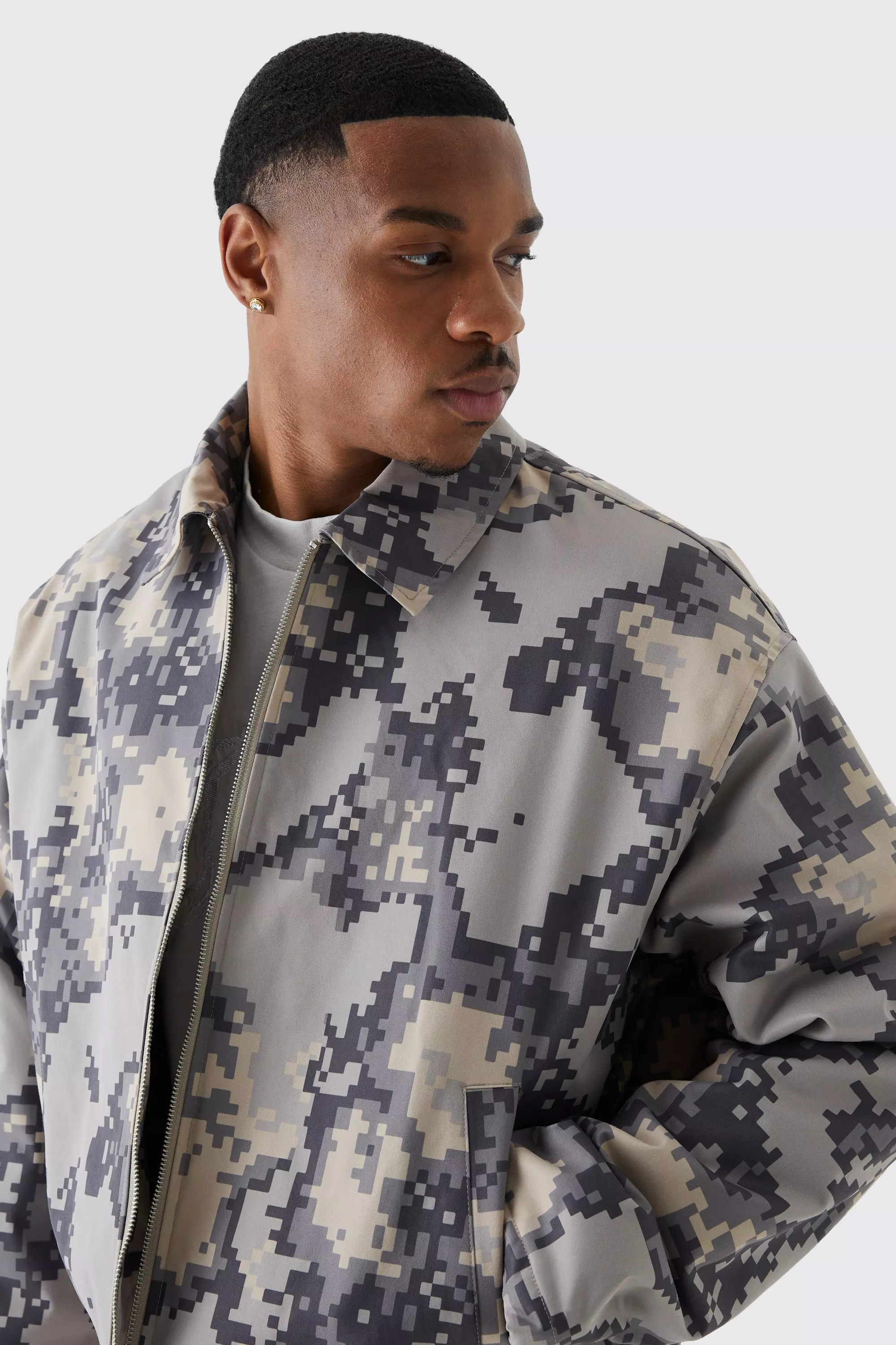 Boohooman camo store jacket