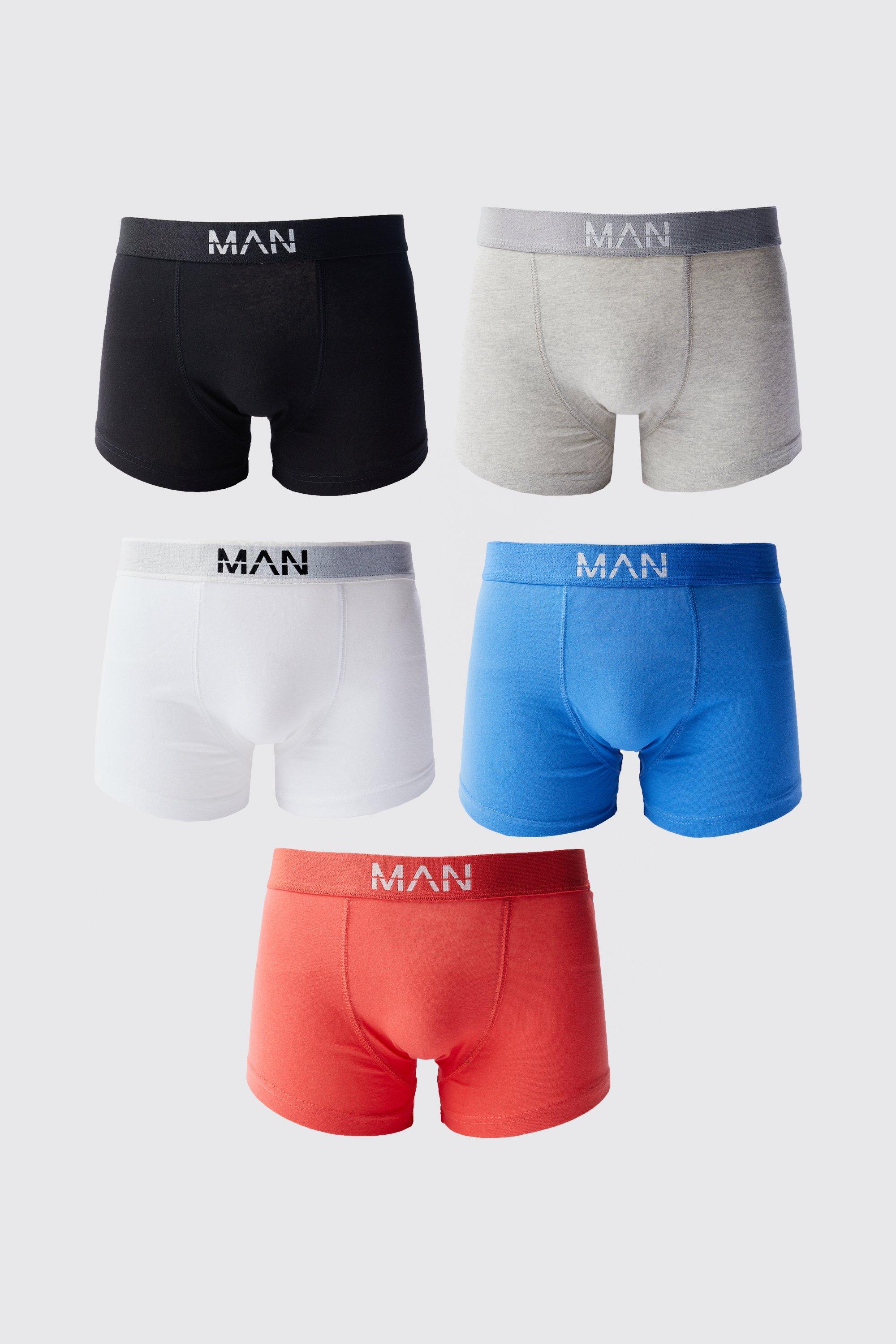 lot de 5 boxers colorés - man homme - multicolore - xl, multicolore