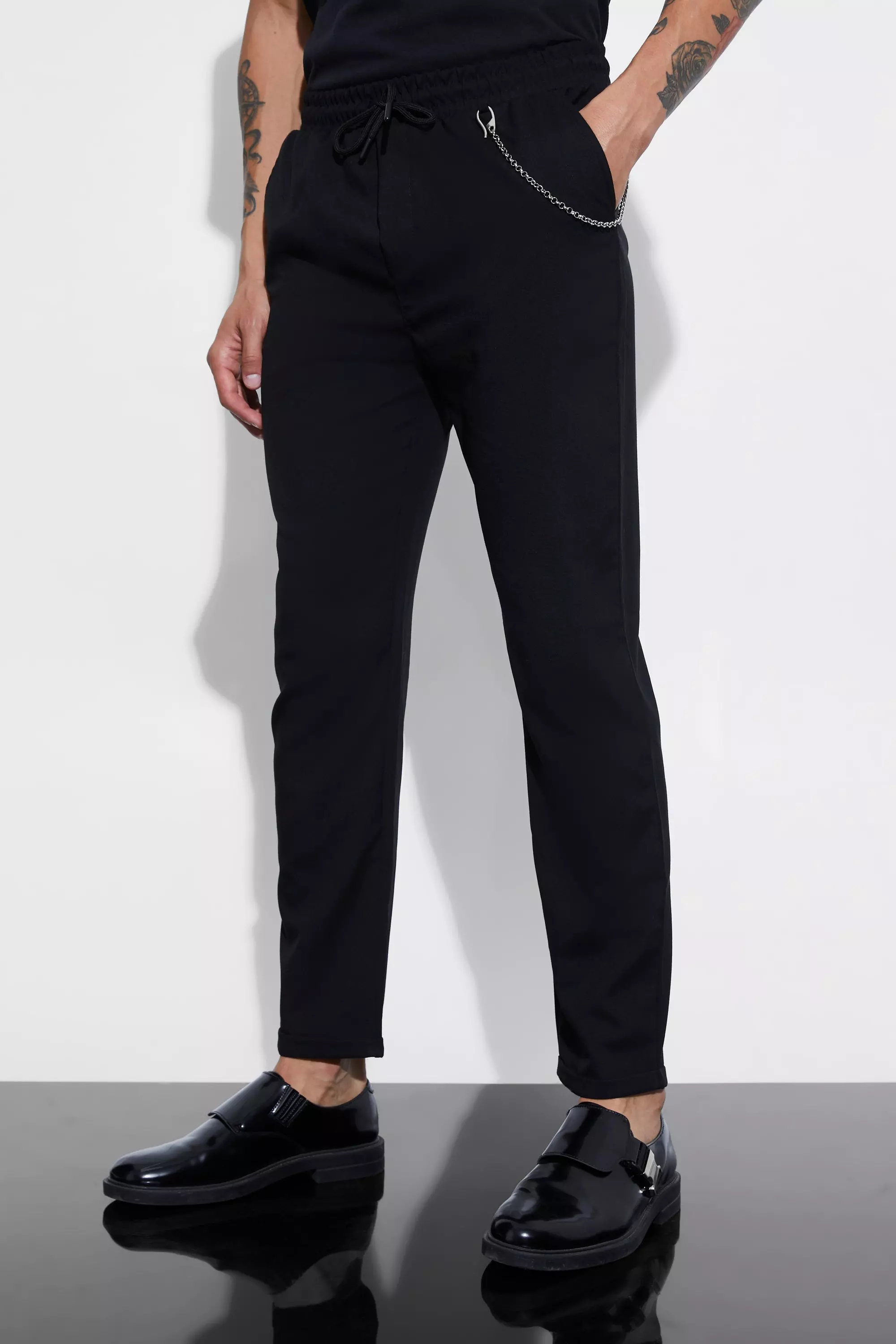 Buy Boohoo Solid Wide Leg Sweatpants In Black