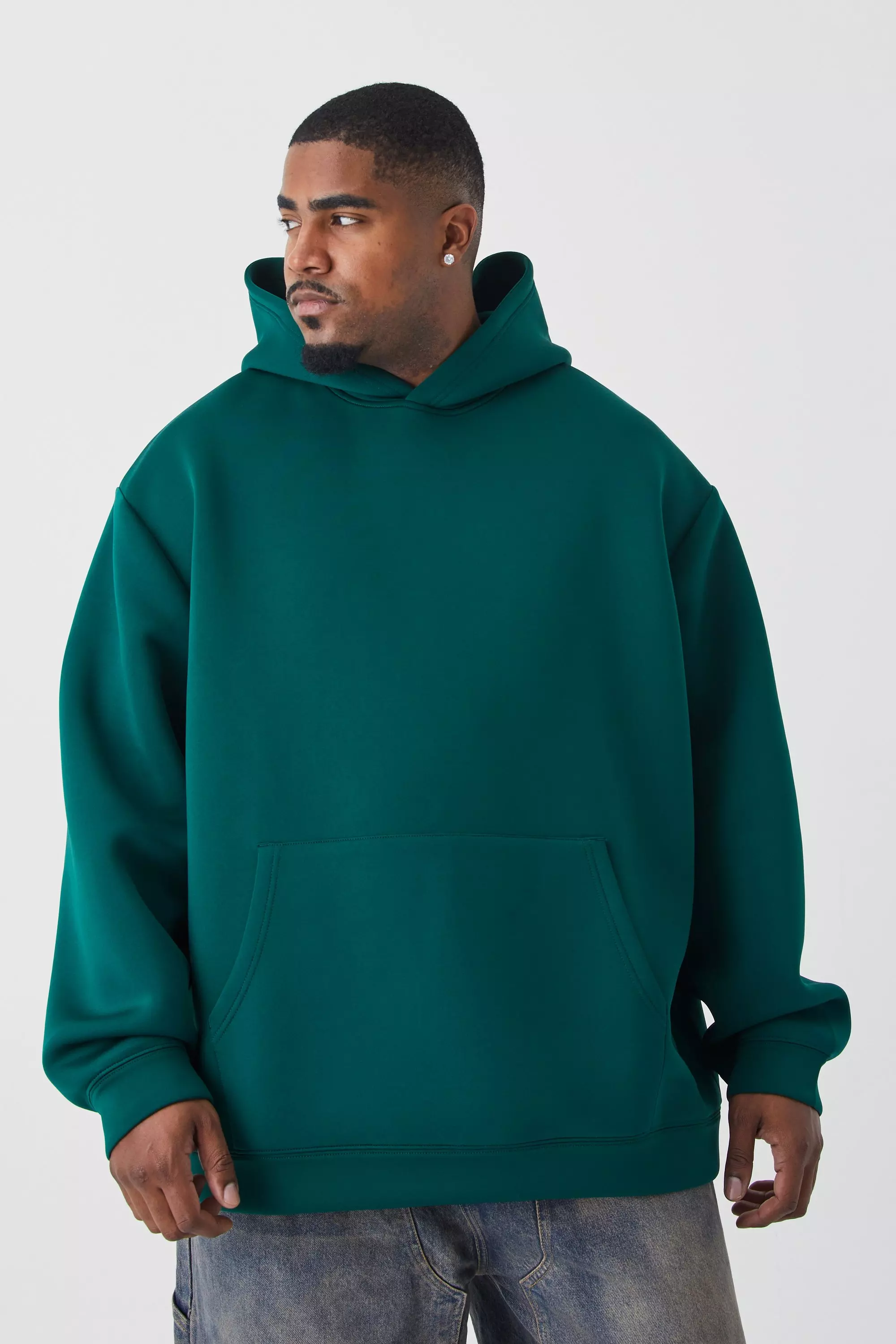 Plus Oversized Bonded Scuba Hoodie