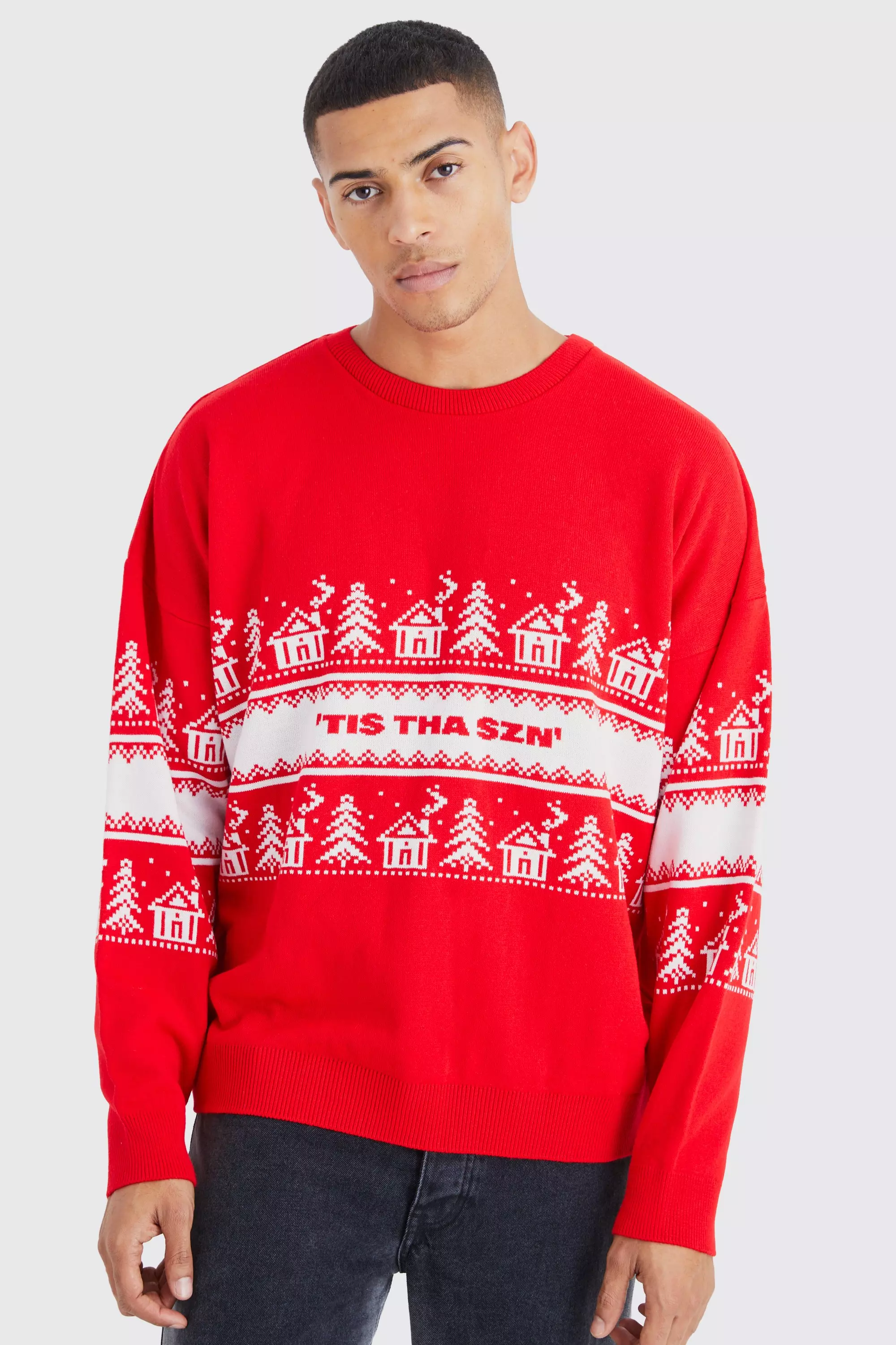 Mens white christmas outlet jumper