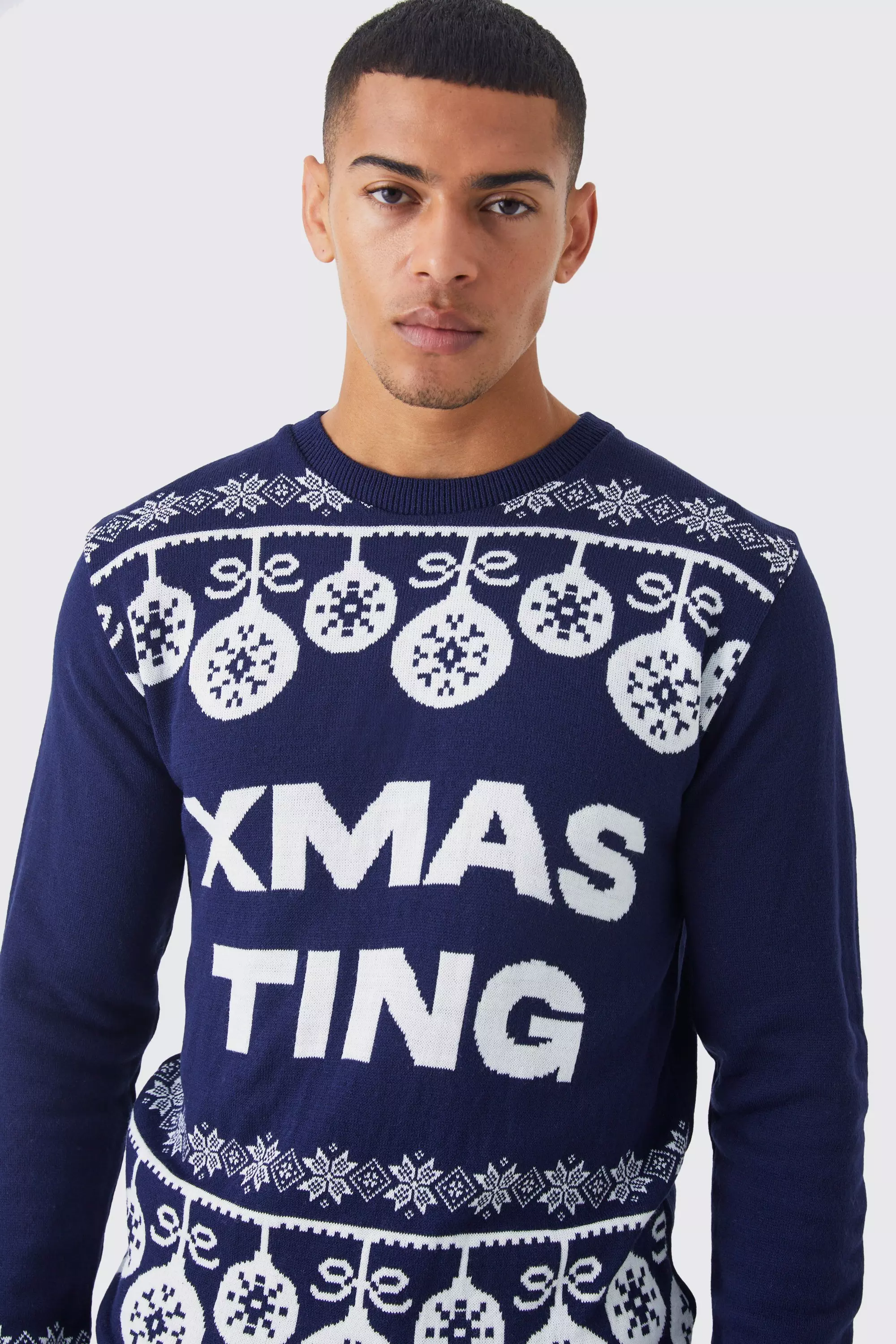 Blue christmas jumper clearance mens