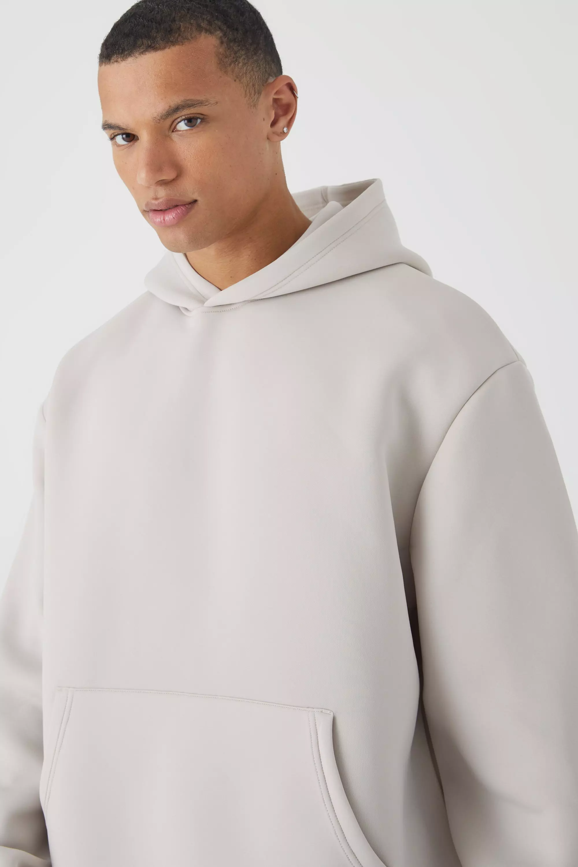 Oversized Boxy Bonded Scuba Hoodie