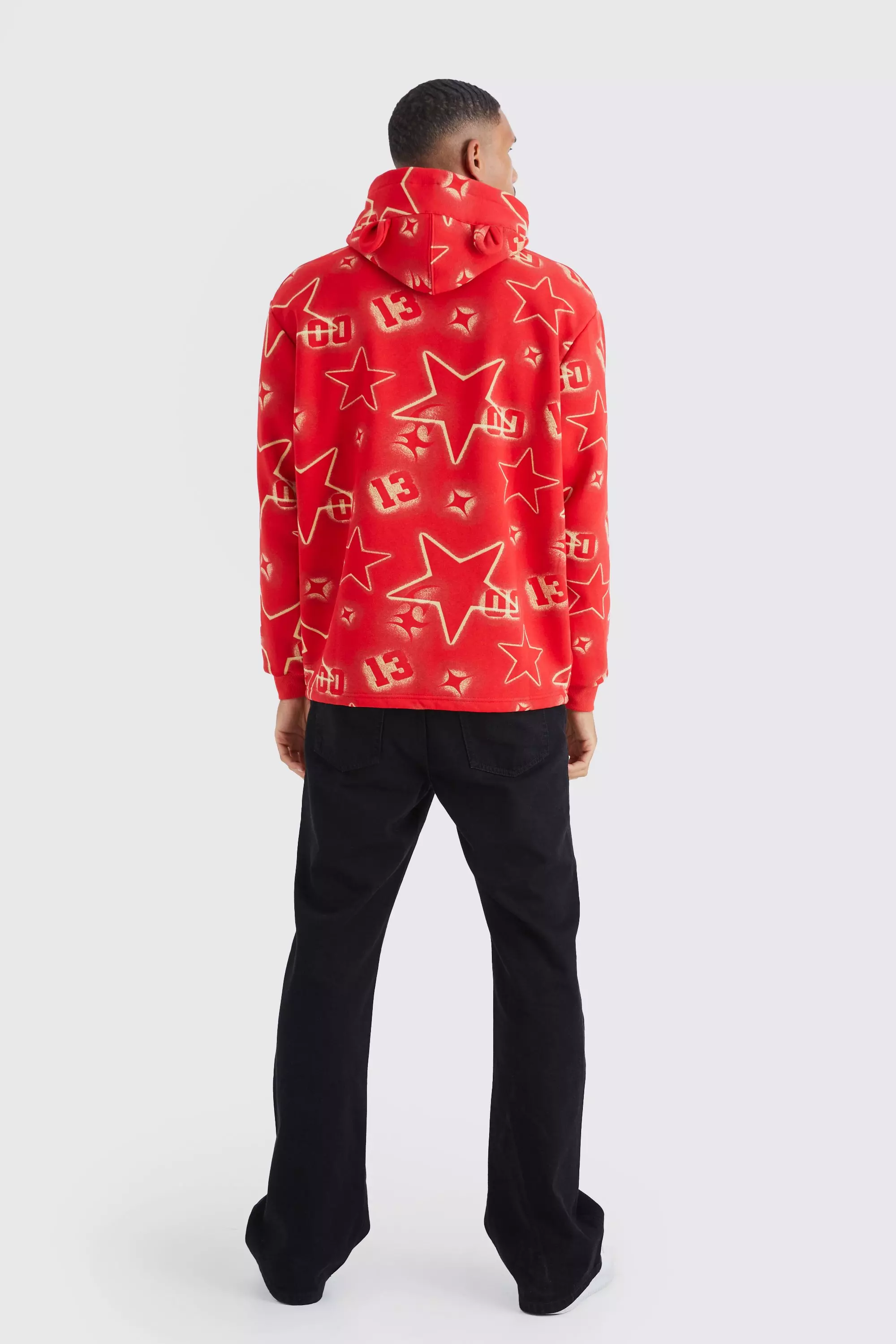 Louis Vuitton X Supreme Hoodie Met Monogram in het Rood voor heren