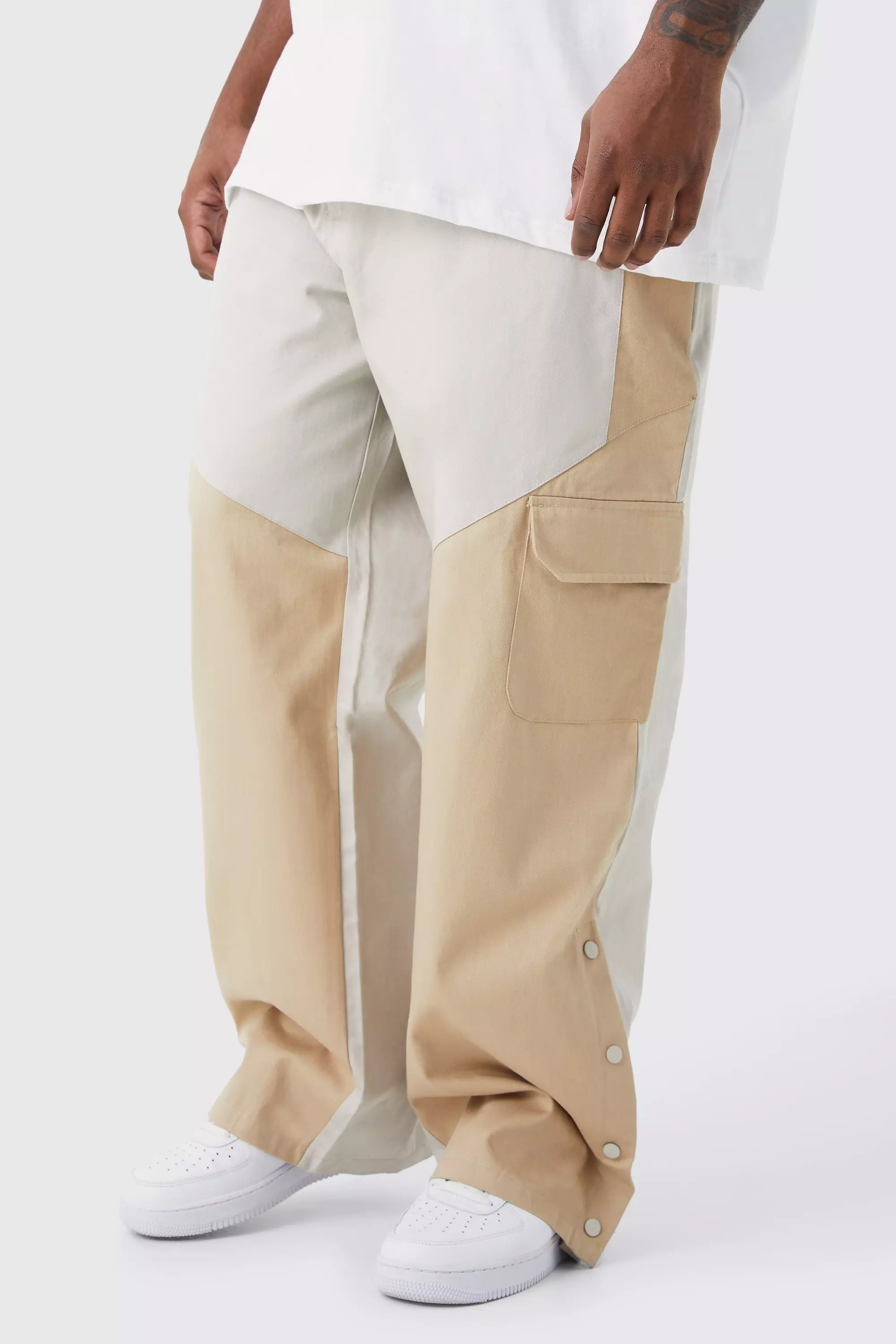 Block pocket cargo pants hot sale