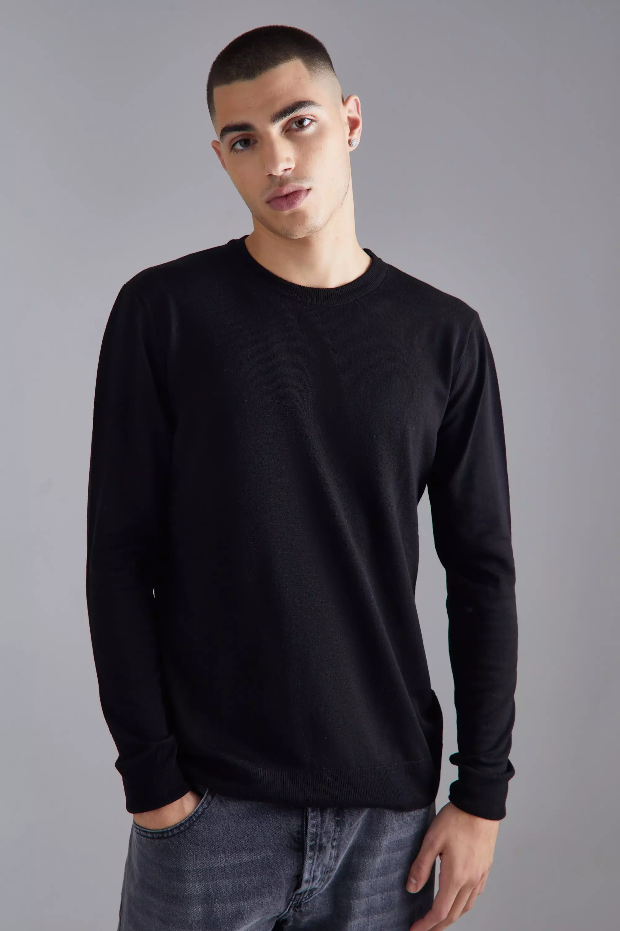 Mens shirt and jumper on sale look