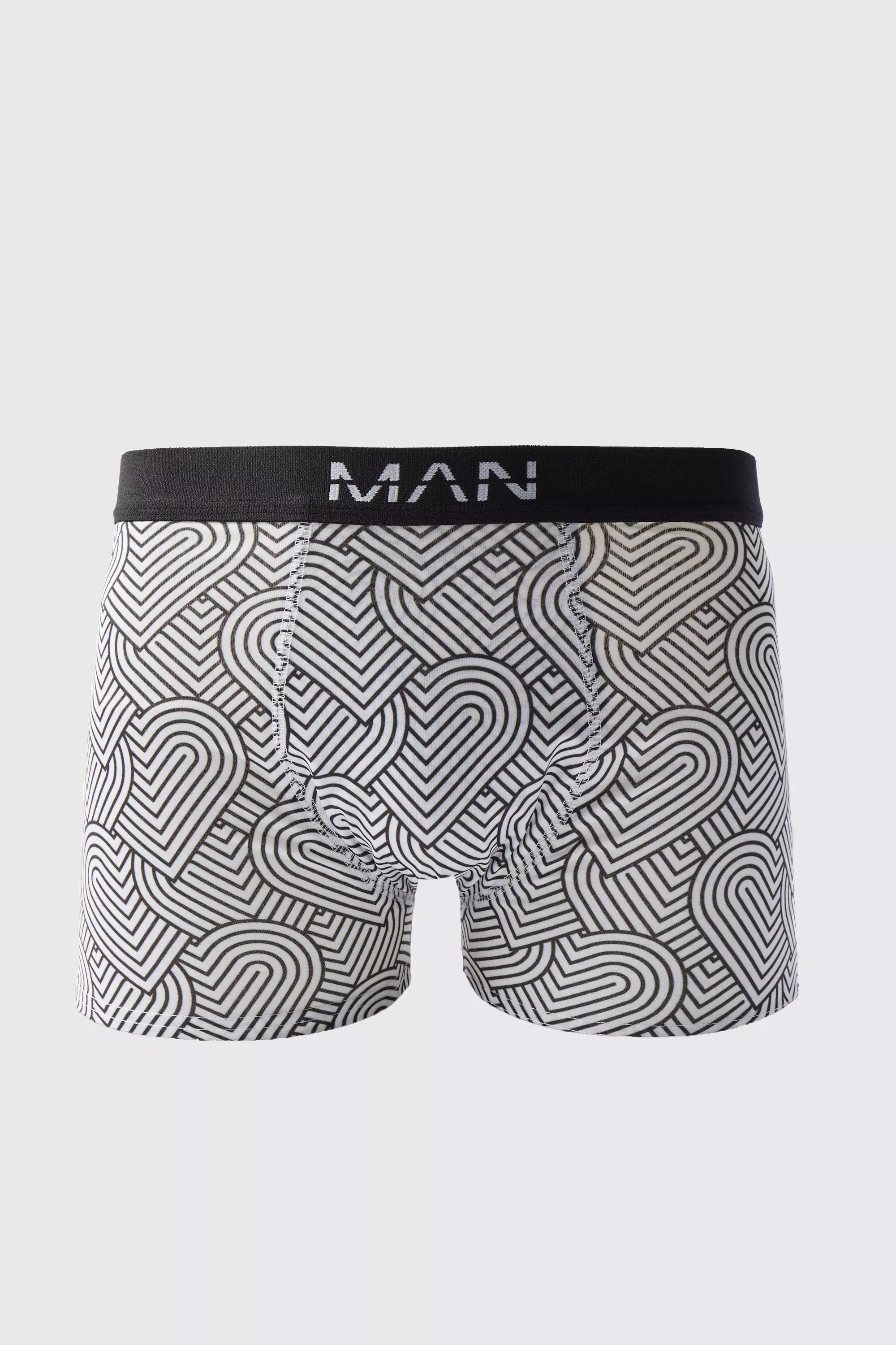 Men's heart cheap print underwear