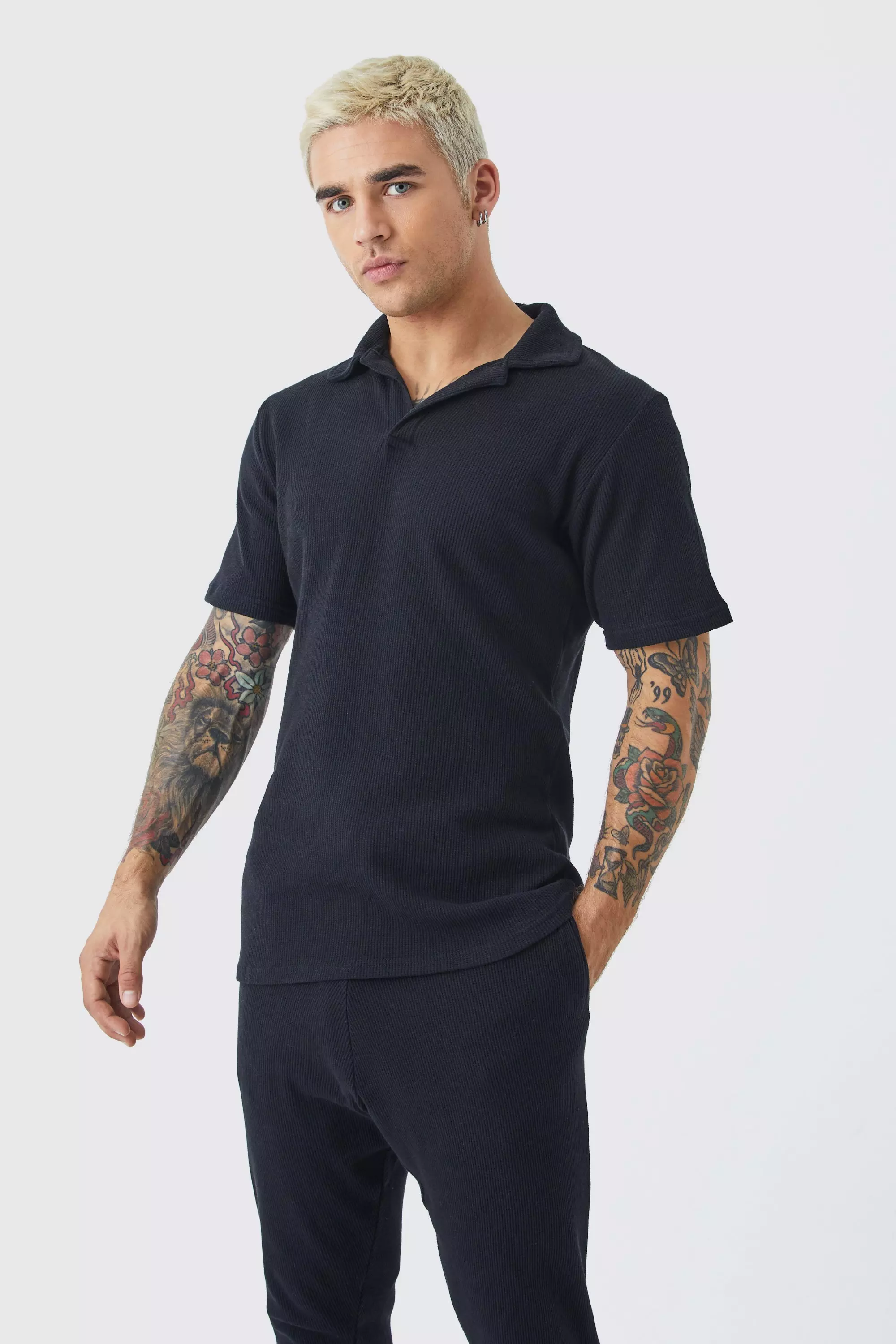 Mens polo best sale jogger set