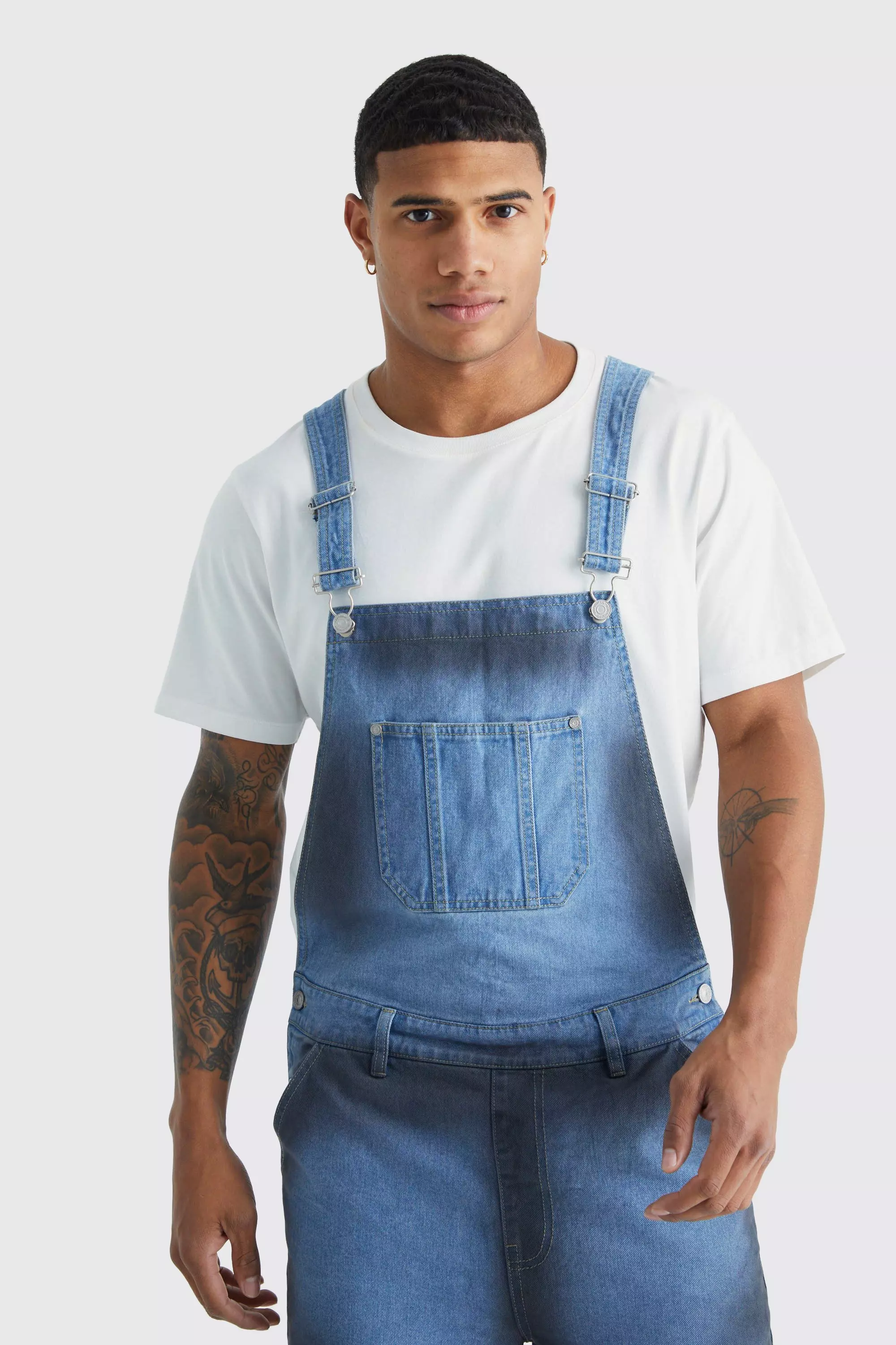 Cotton Ice Wash Biker Distressed Dungaree, Blue at Rs 1999/piece in Gurgaon