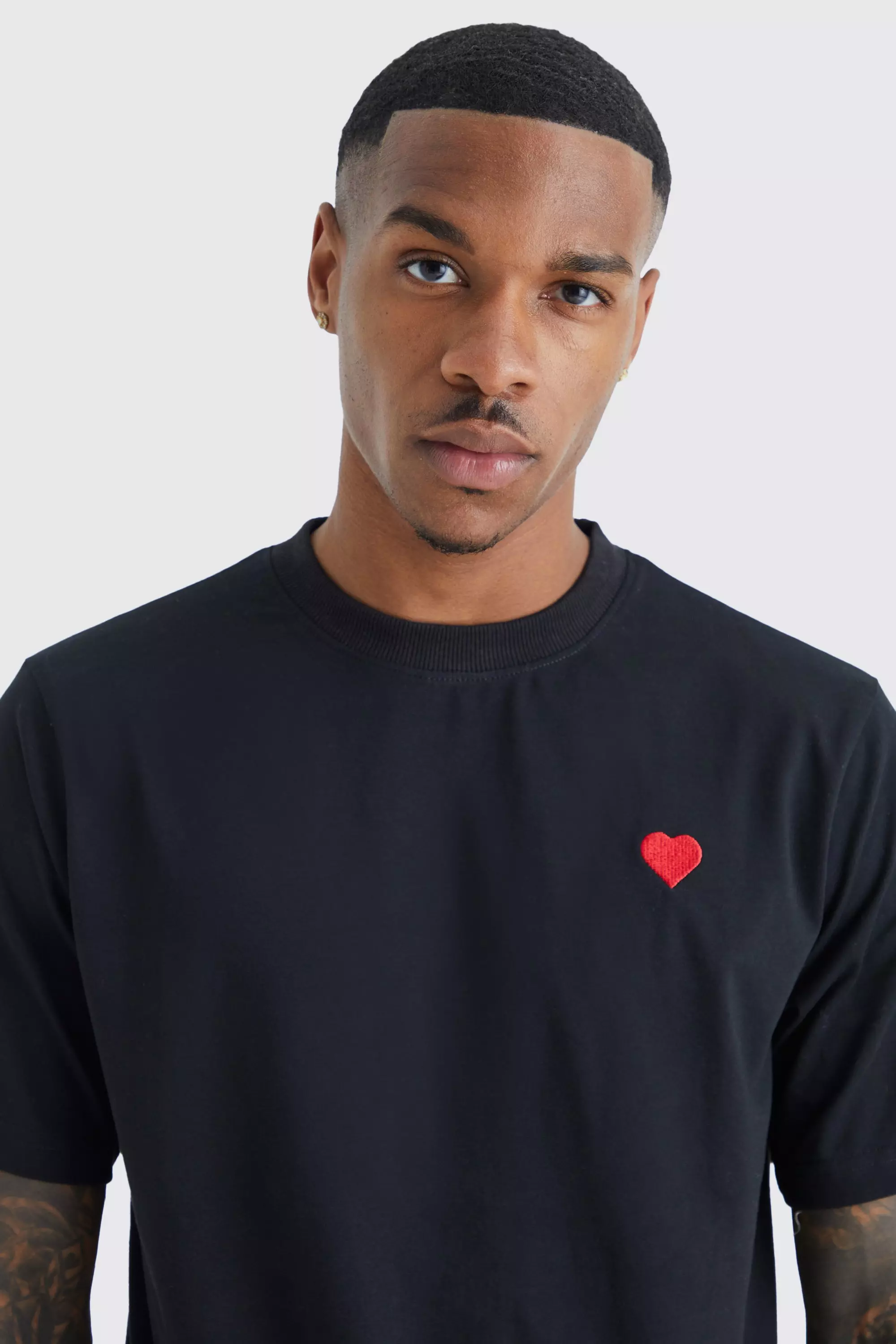 Heart Embroidered T-shirt