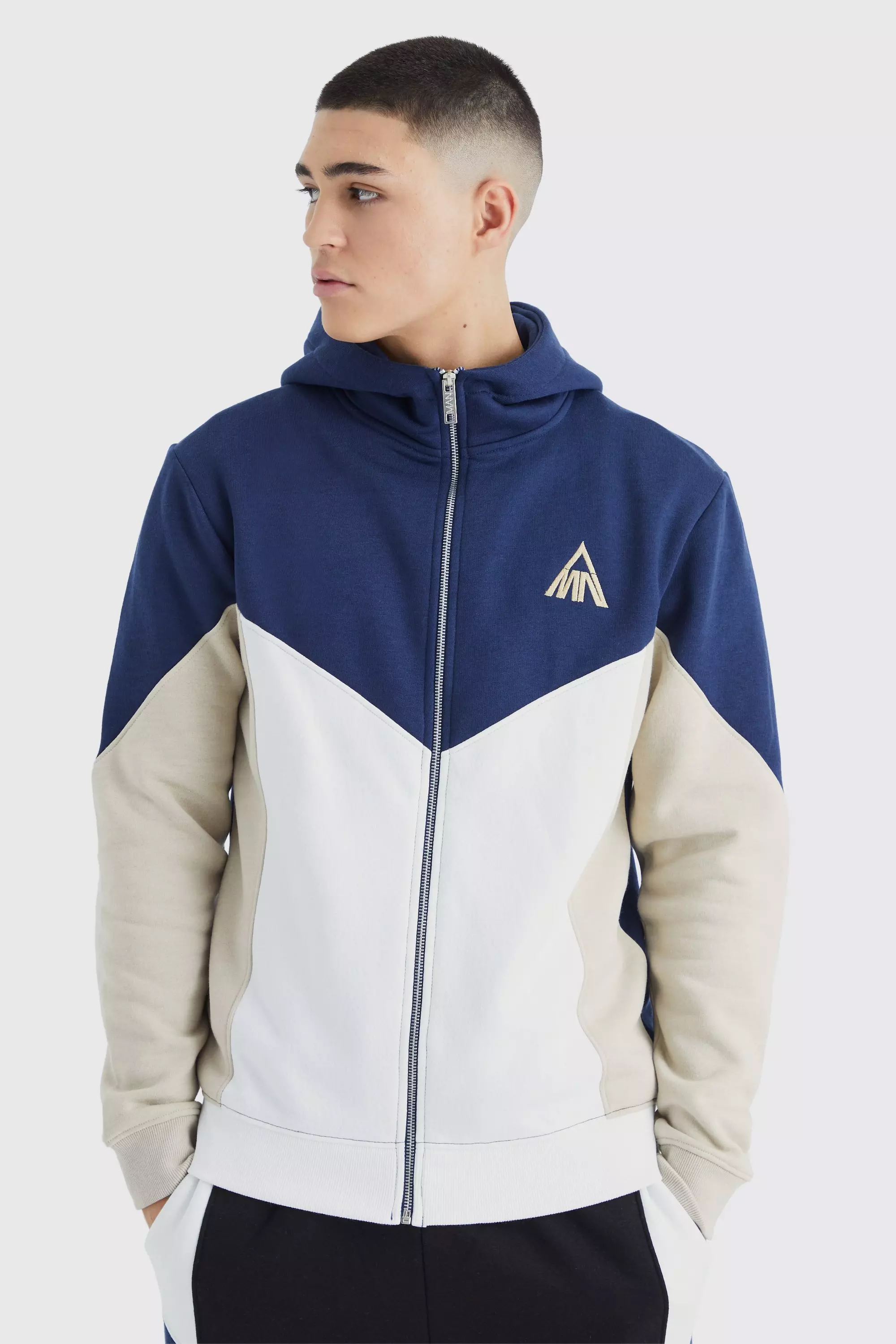 Mens slim clearance fit zip hoodie