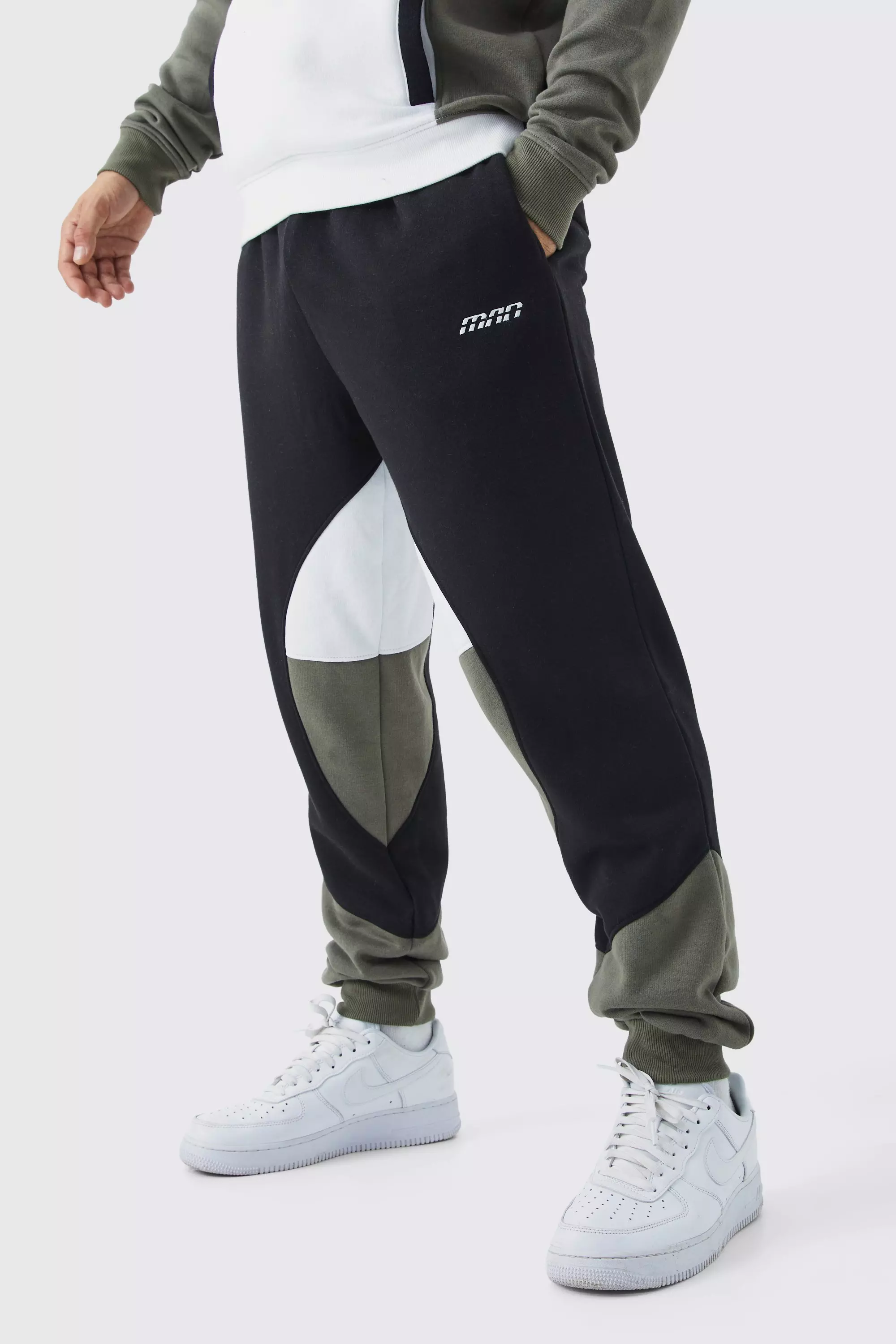 Nike swoosh best sale colour block joggers