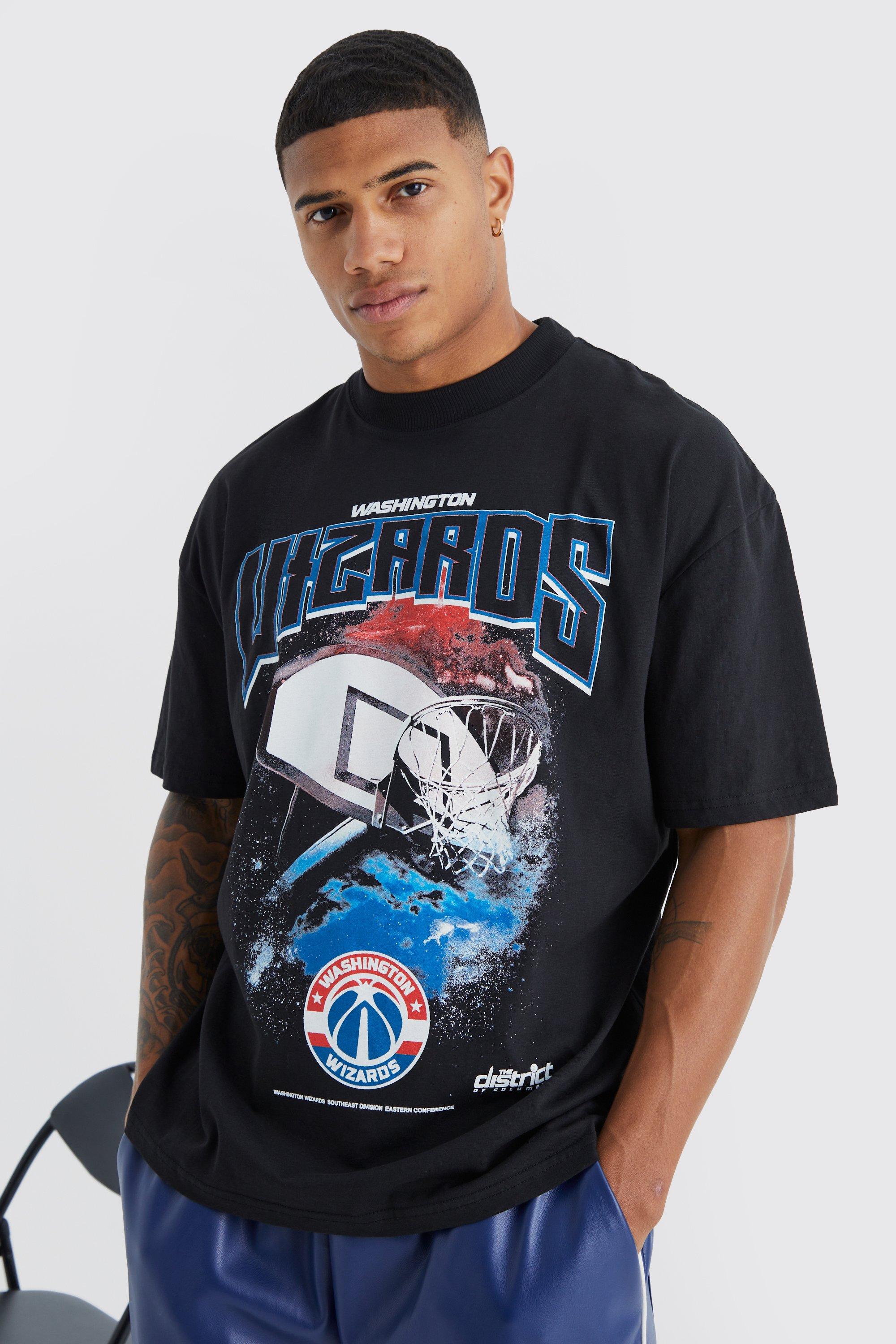 Mens Black Washington Wizards NBA License T Shirt, Black