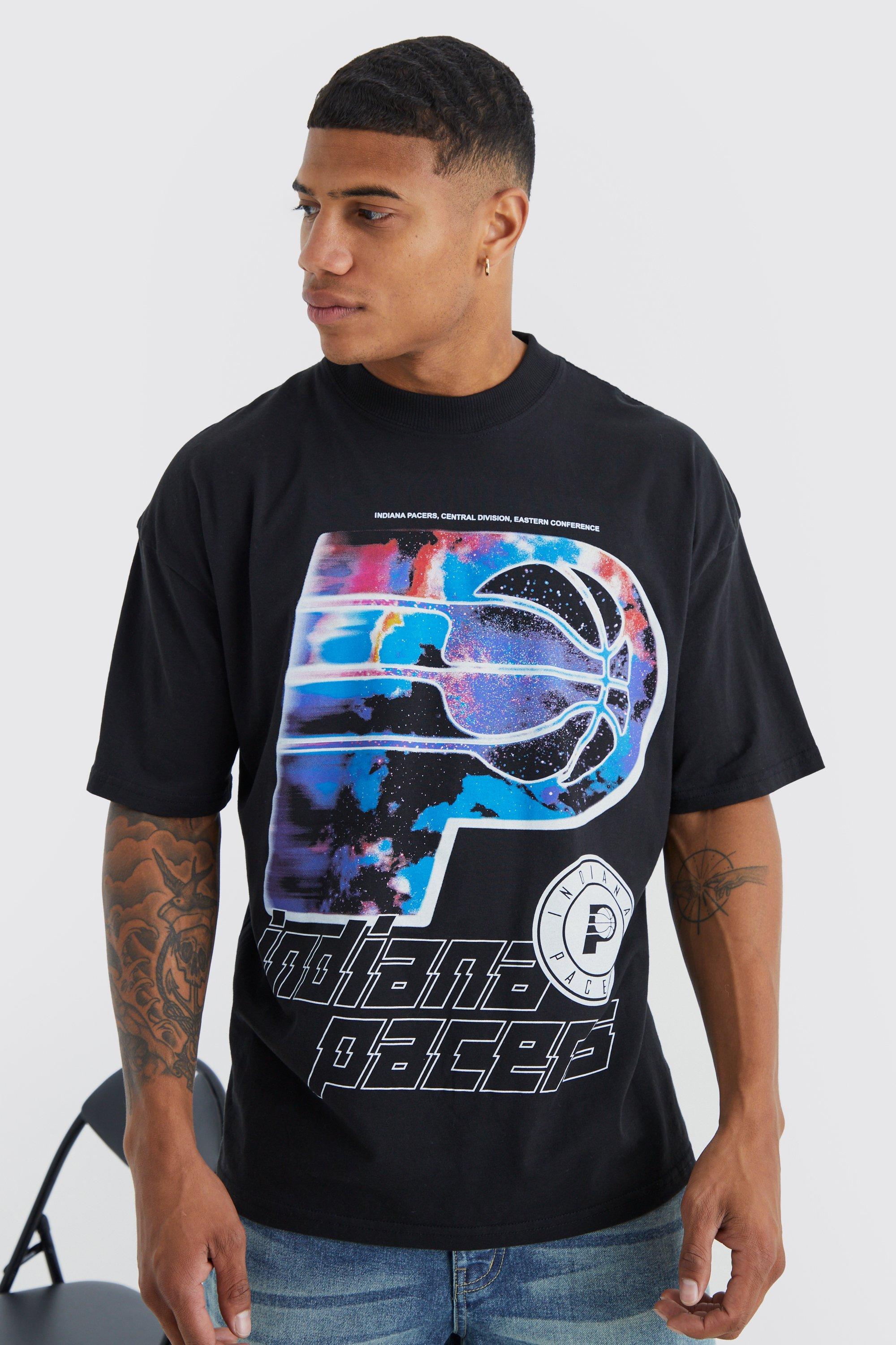 Mens Black Indiana Pacers NBA License T Shirt, Black