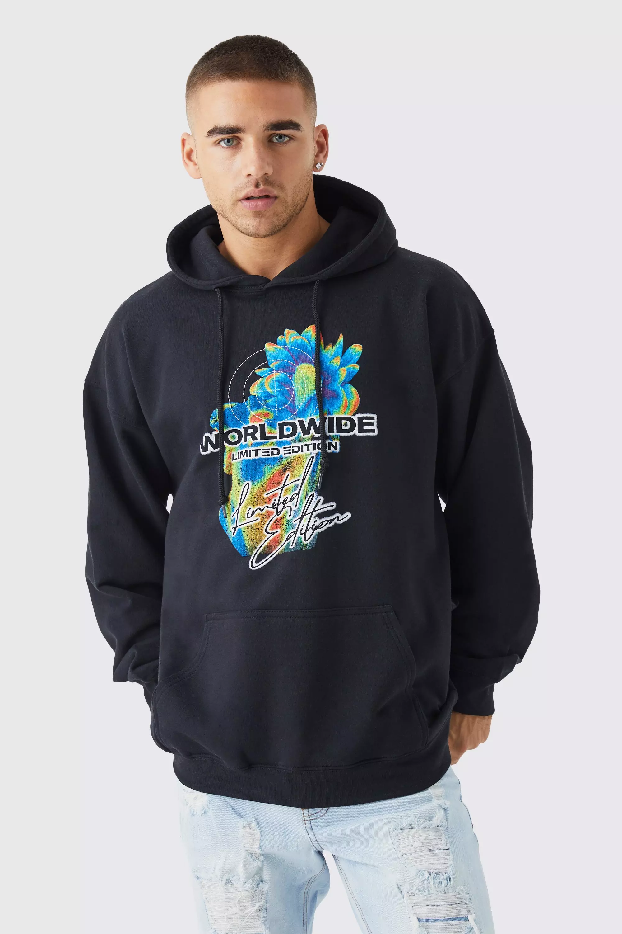 Oversized Worldwide Graphic Hoodie