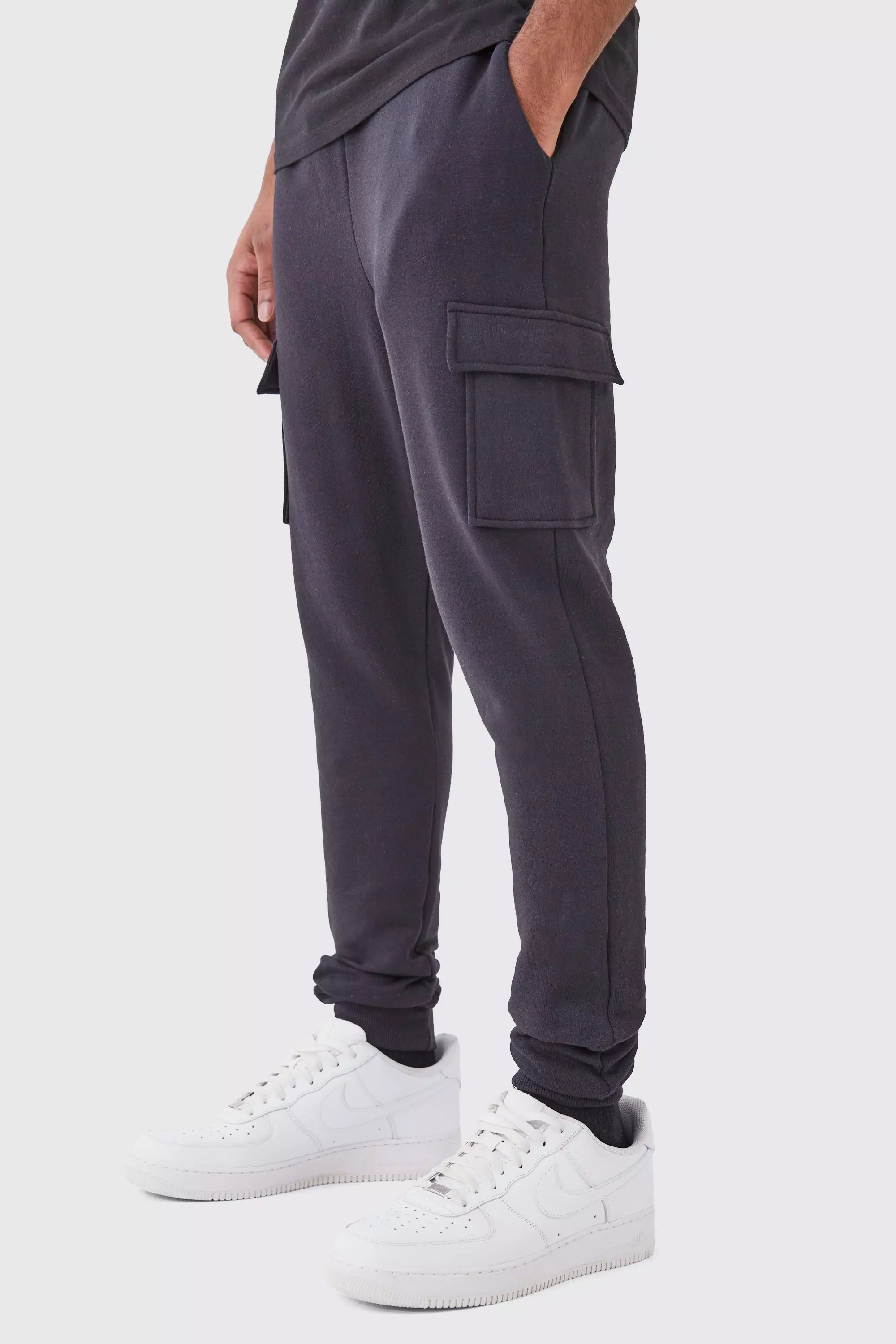 Men's Fleece Joggers, Cargo's, Comfortable Fit