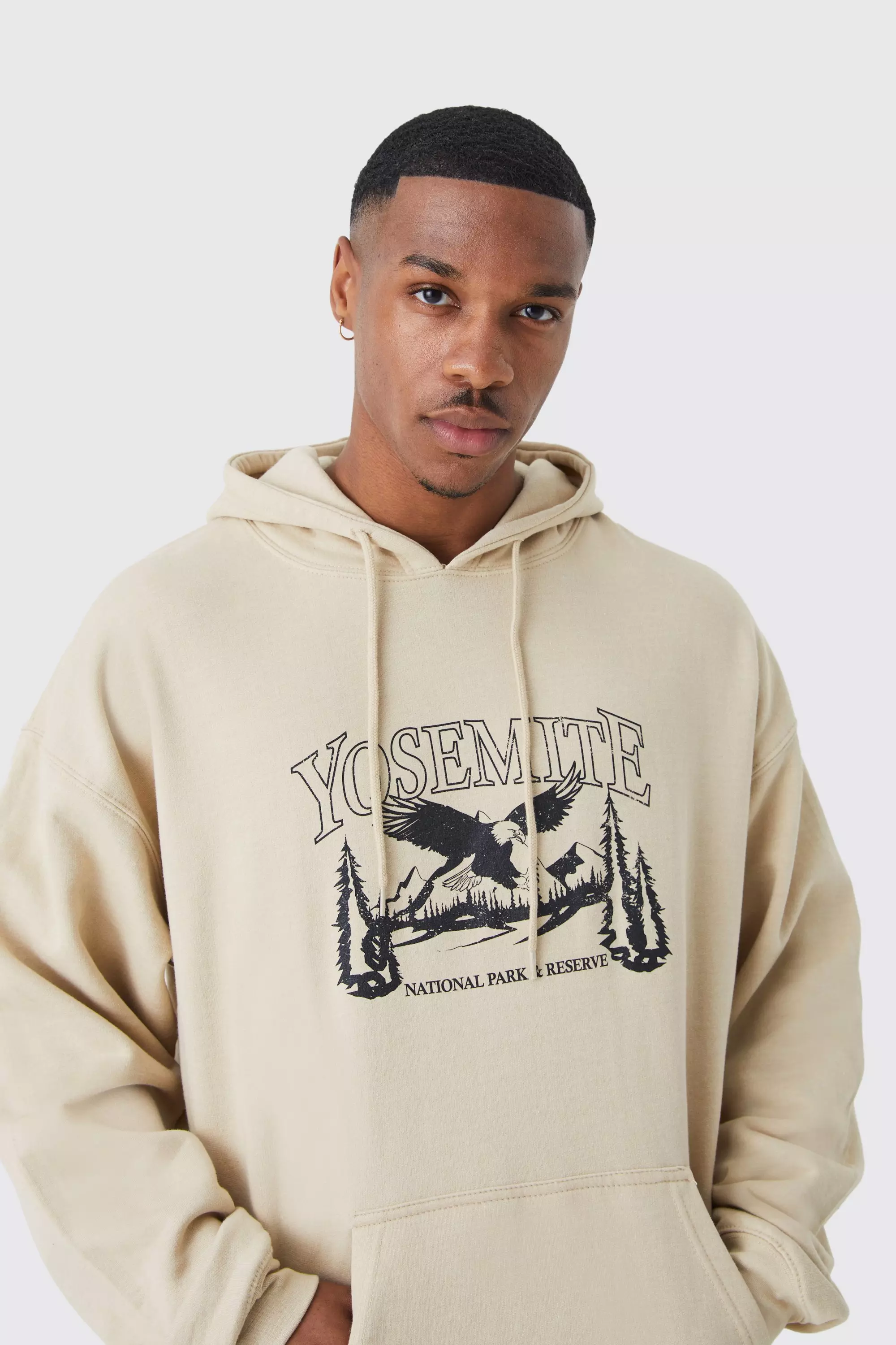 Oversized Yosemite Graphic Hoodie