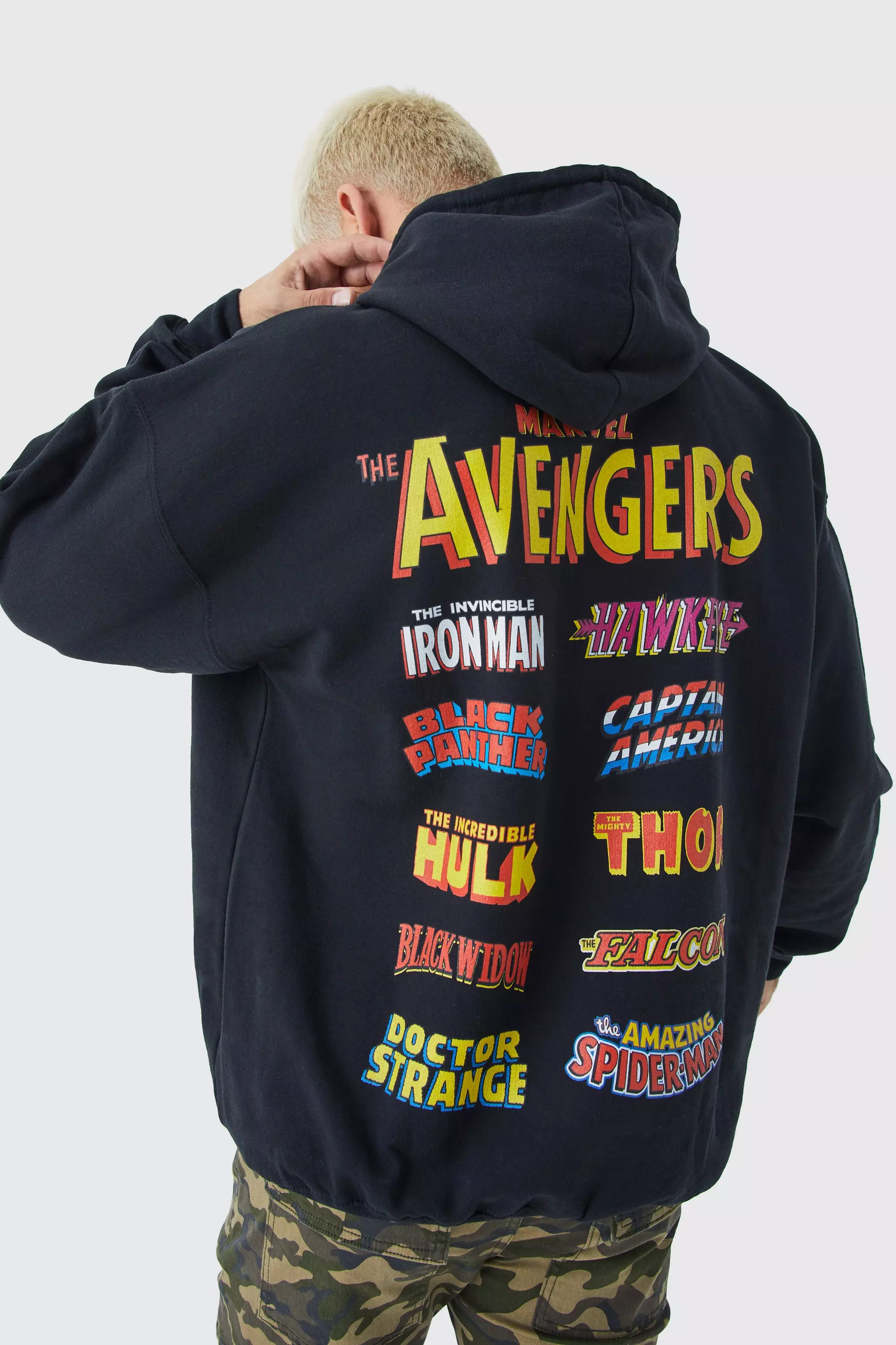 Oversized Marvel Avengers License Hoodie