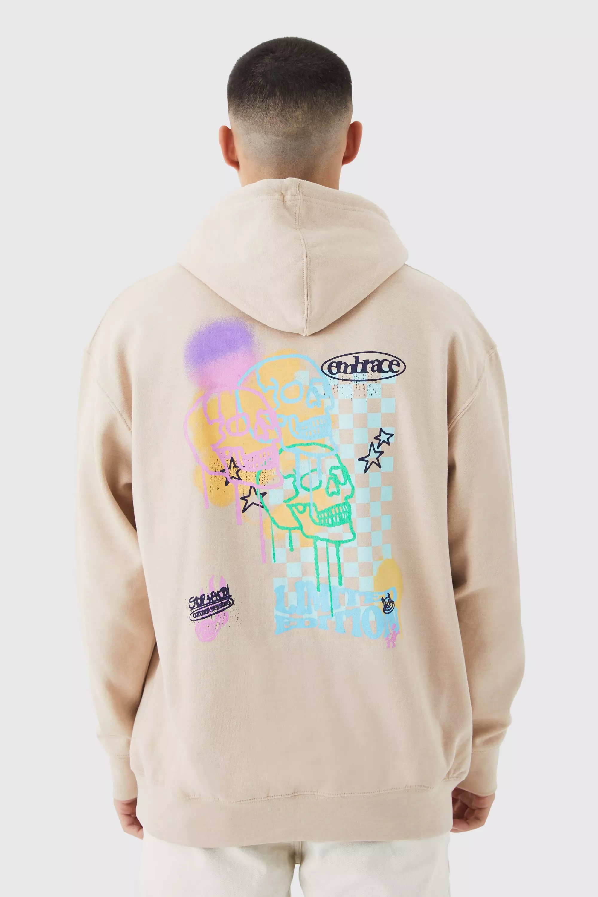 Oversized 2025 graffiti hoodie