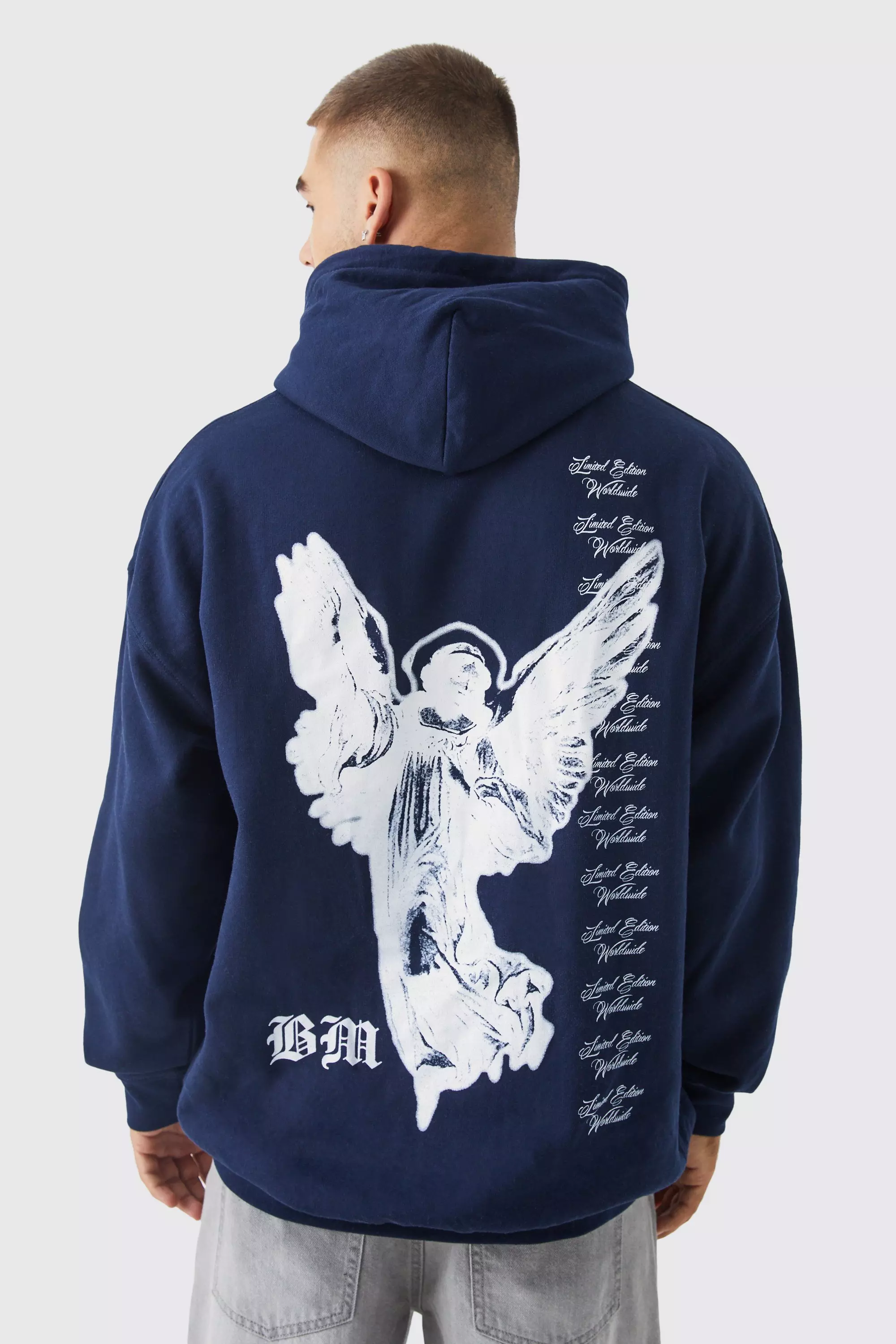 Blue store graphic hoodie