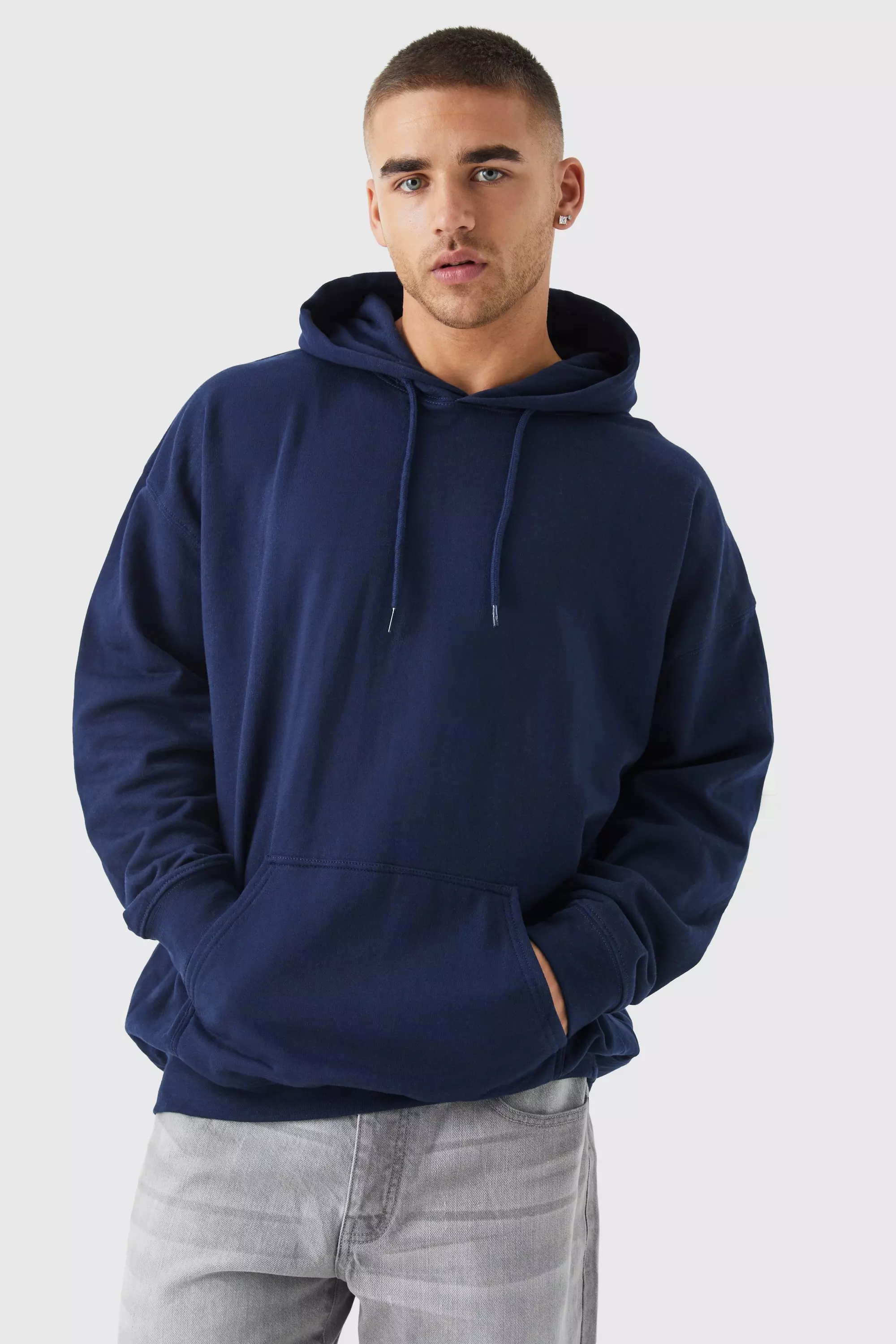 Oversized navy blue online hoodie