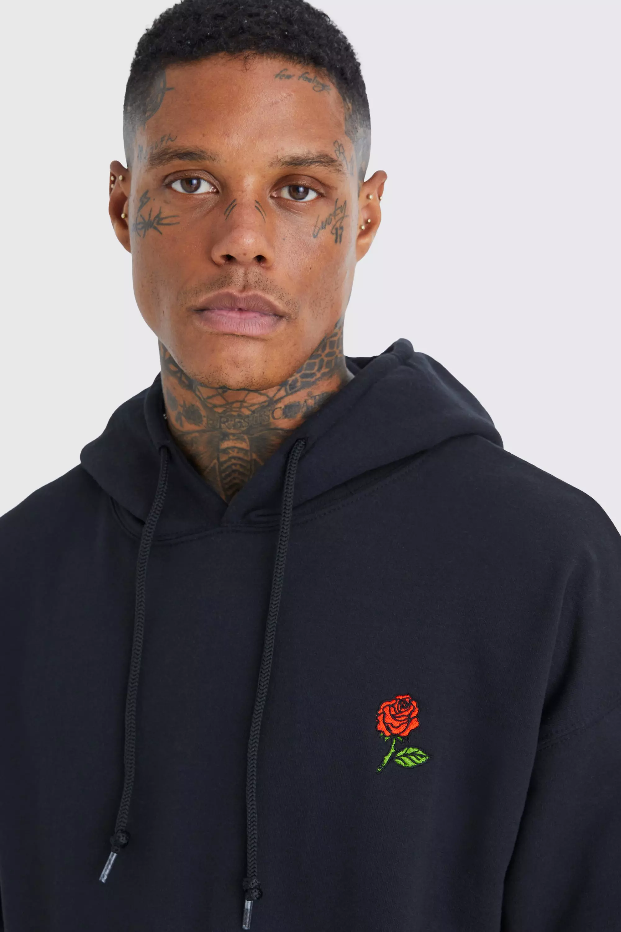 Men clearance rose hoodie