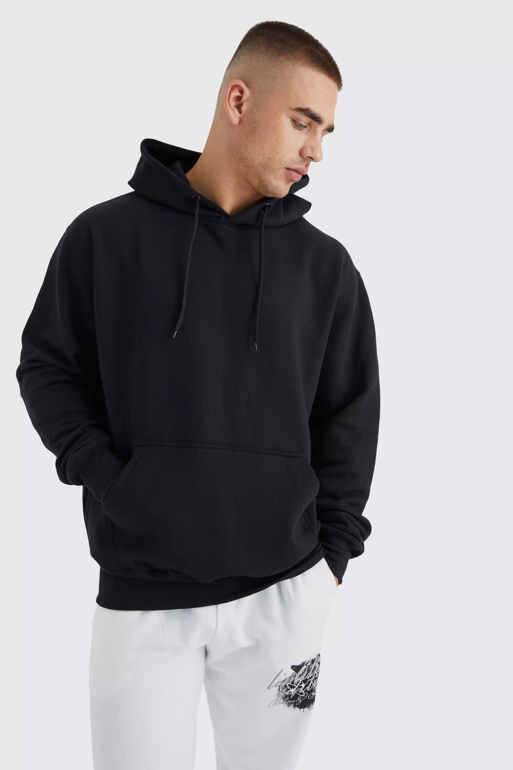 Black oversized 2024 hoodie mens