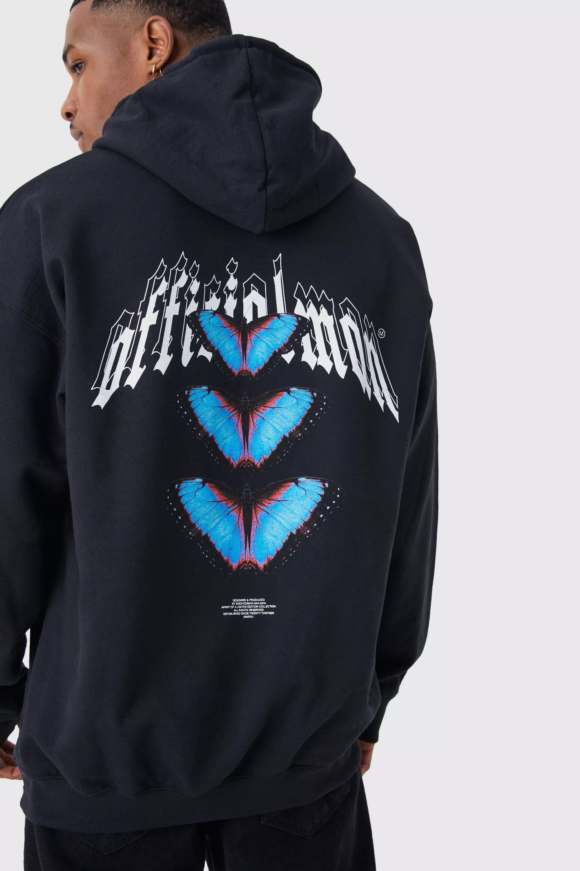 Hoodie with best sale butterfly on back