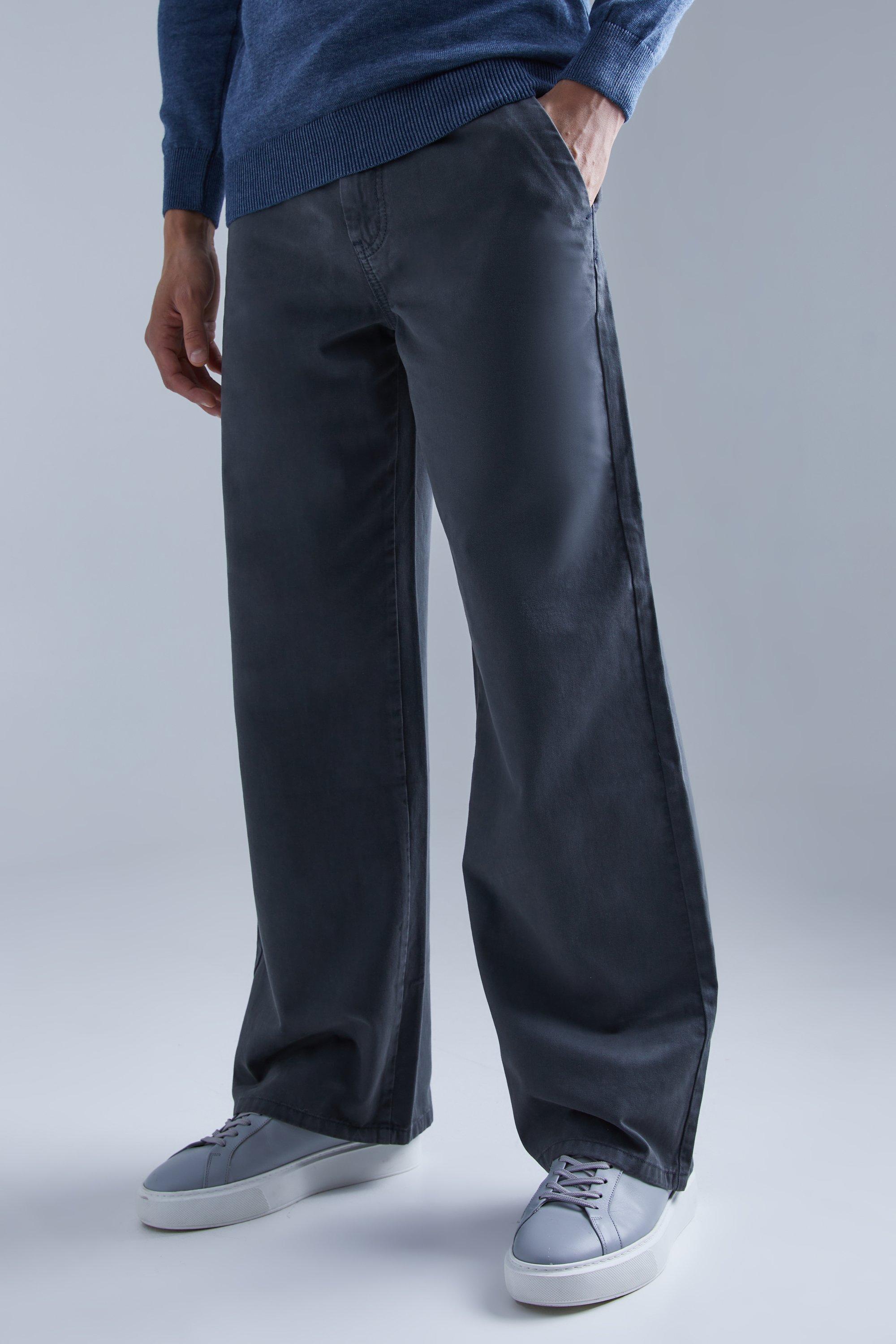 pantalon chino large homme - gris - 28, gris