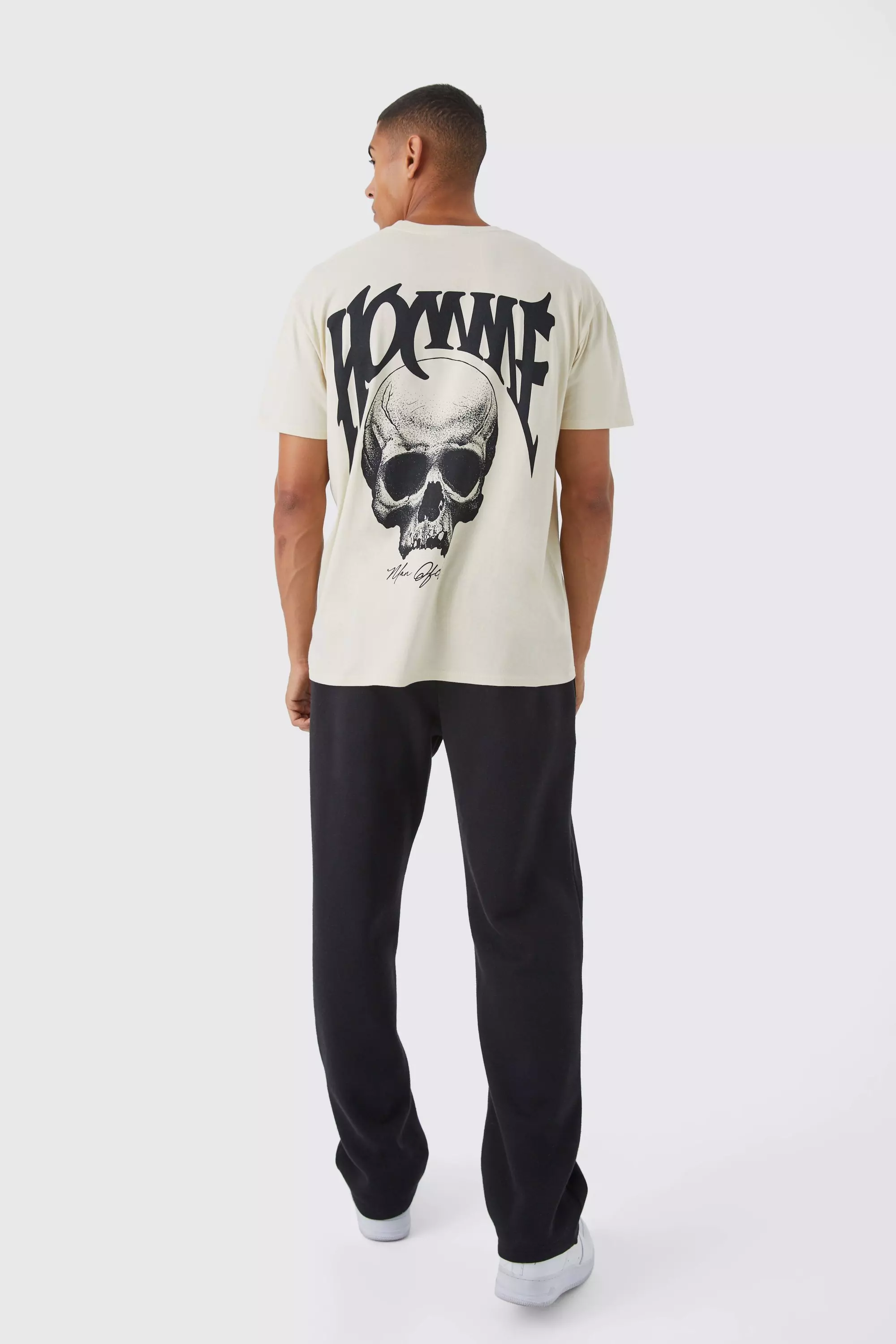 Oversized Homme Skull Graphic T shirt