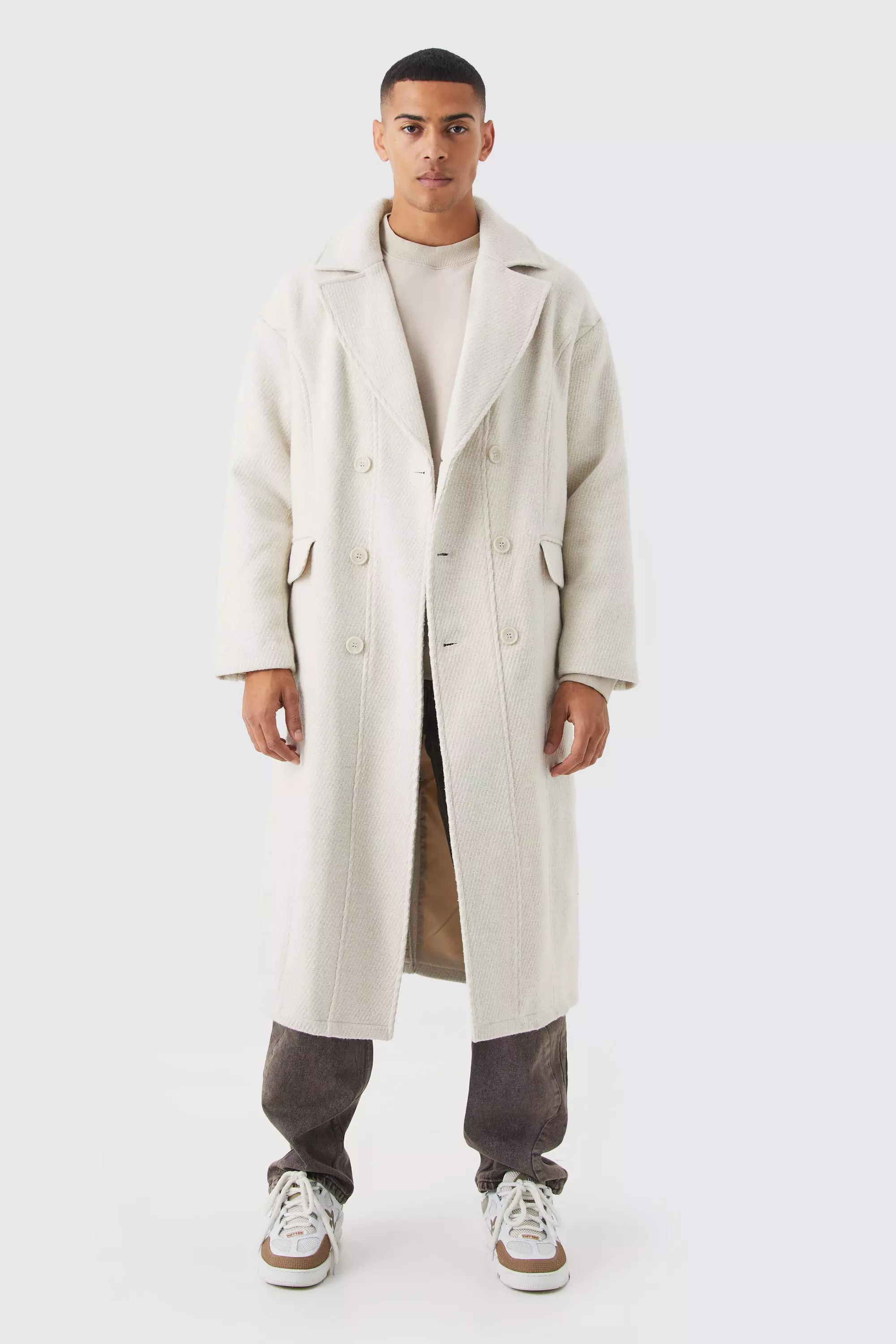 Textured overcoat sale