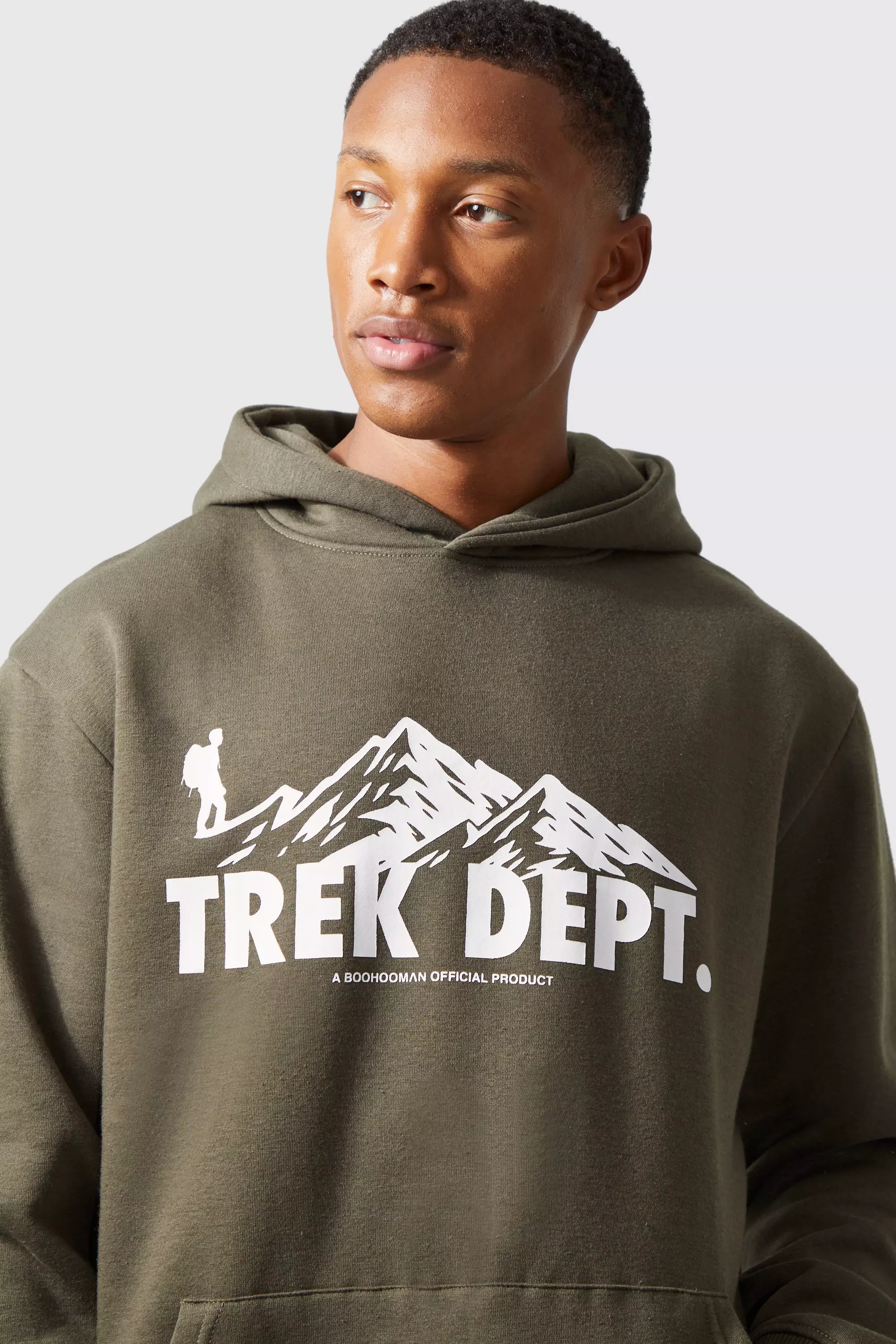 Active Trek Oversized Graphic Hoodie boohooMAN USA