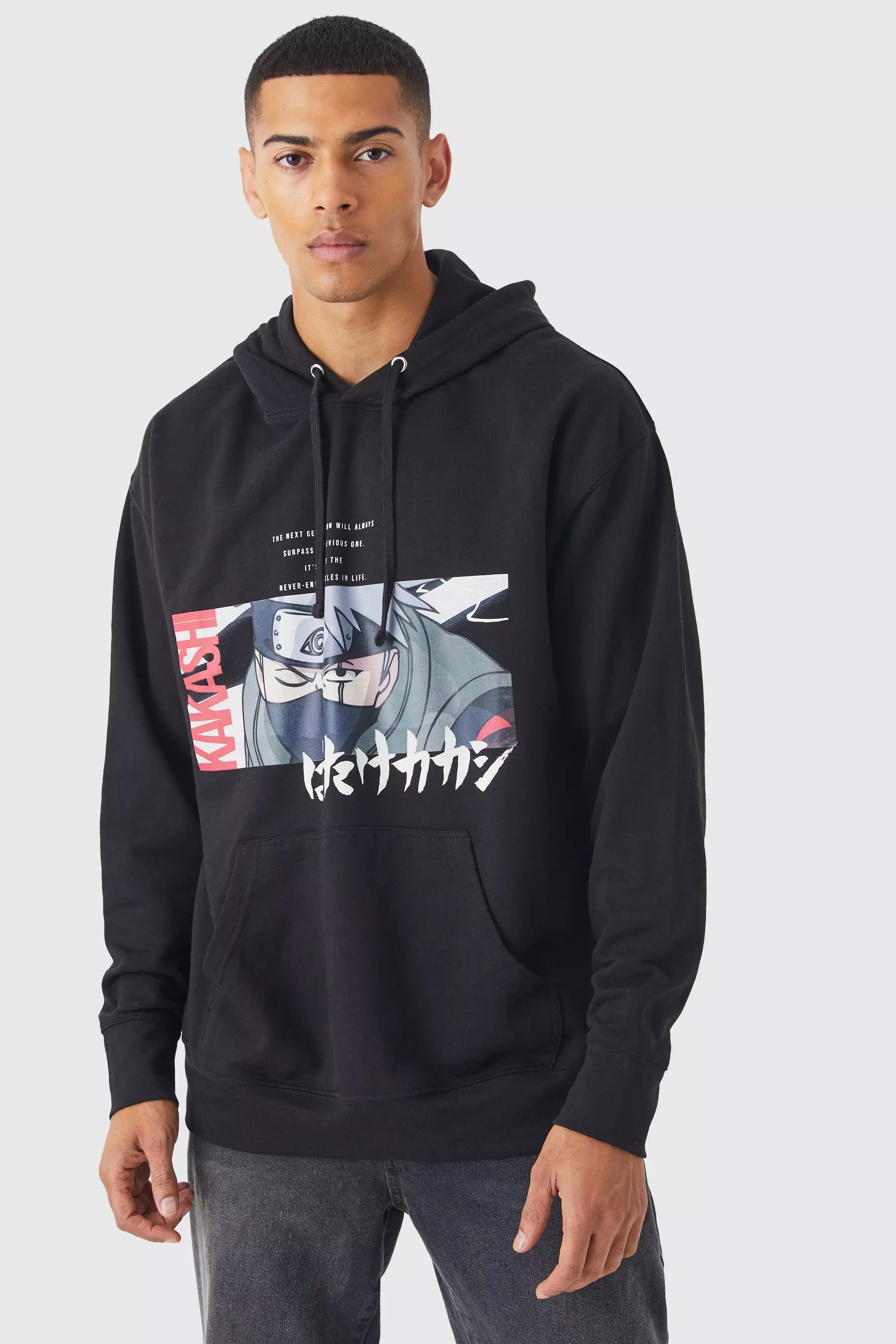 Oversized Naruto Anime License Hoodie | boohooMAN USA