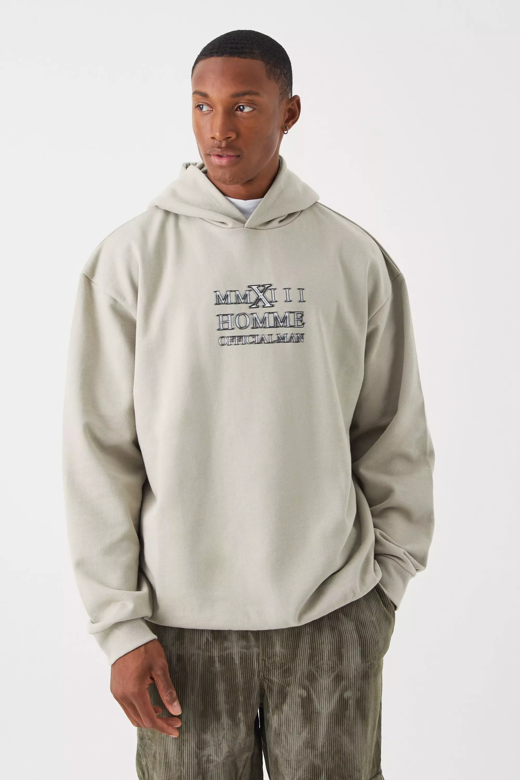 Mens oversized graphic online hoodie