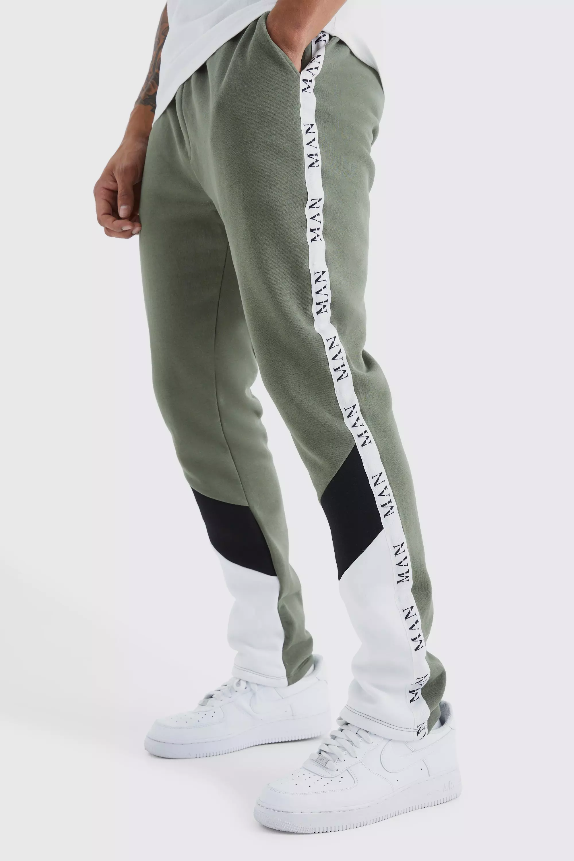 Tape store waist joggers