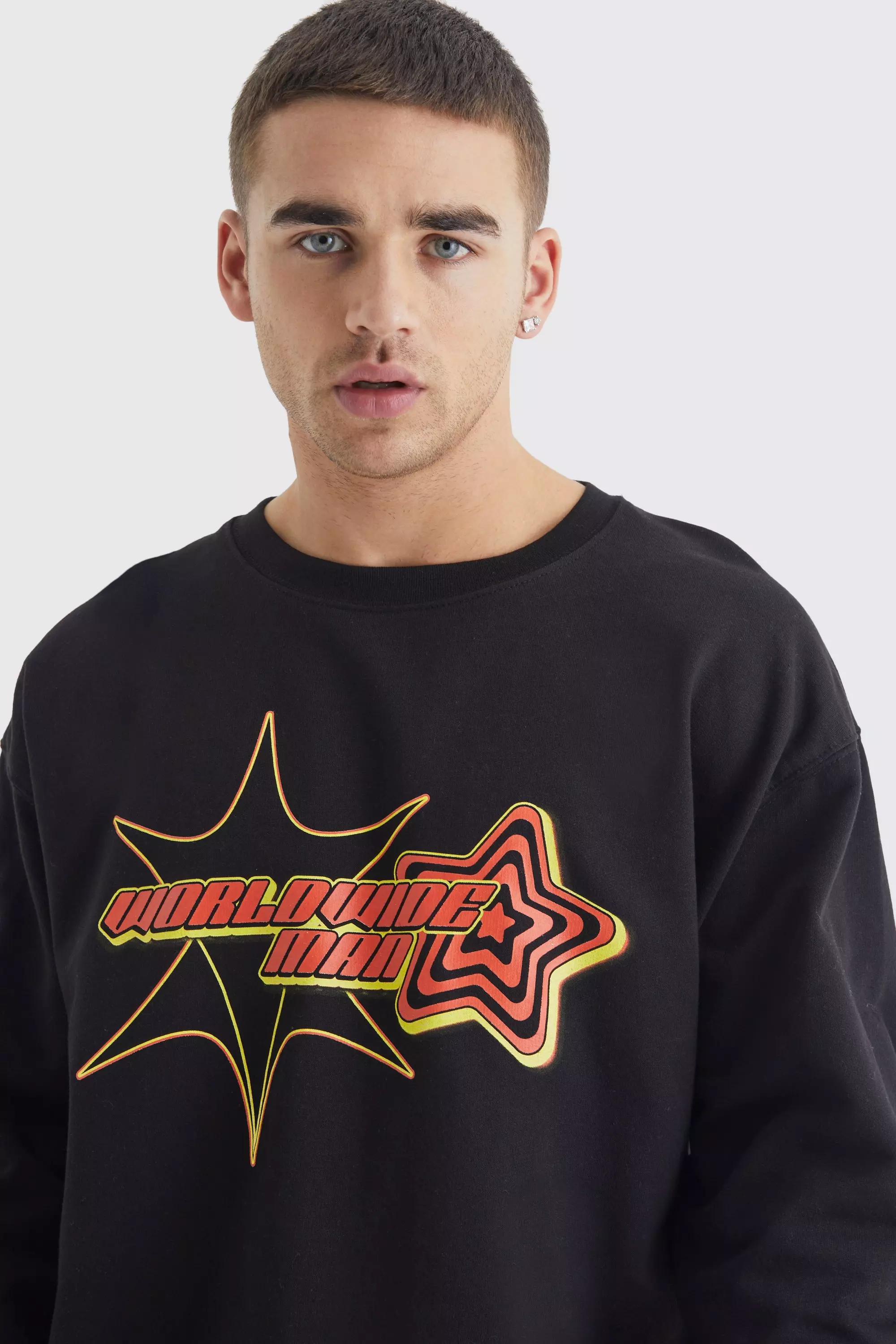 Black and red graphic sweatshirt new arrivals