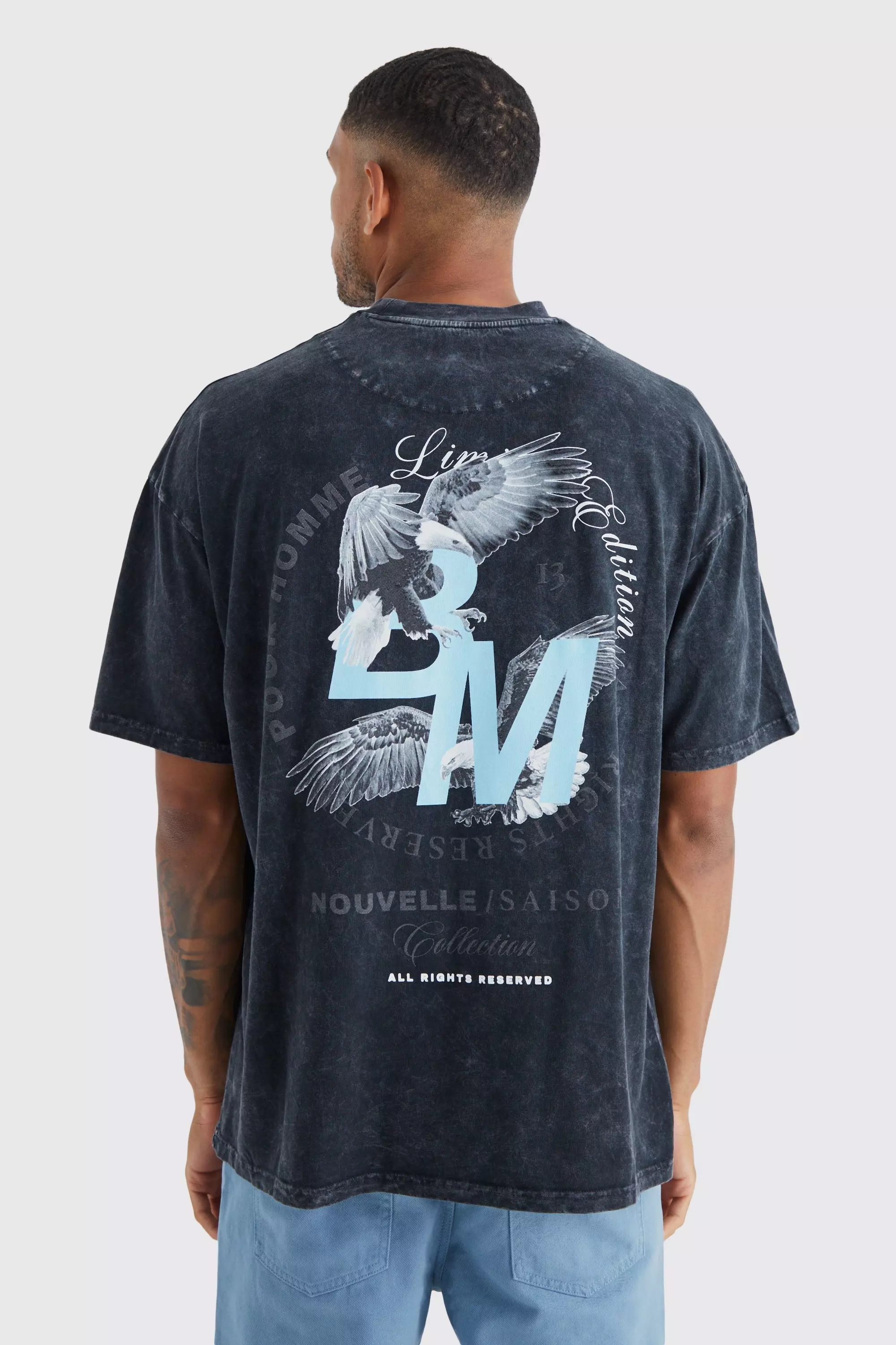 Oversized Acid Wash Graphic T-shirt