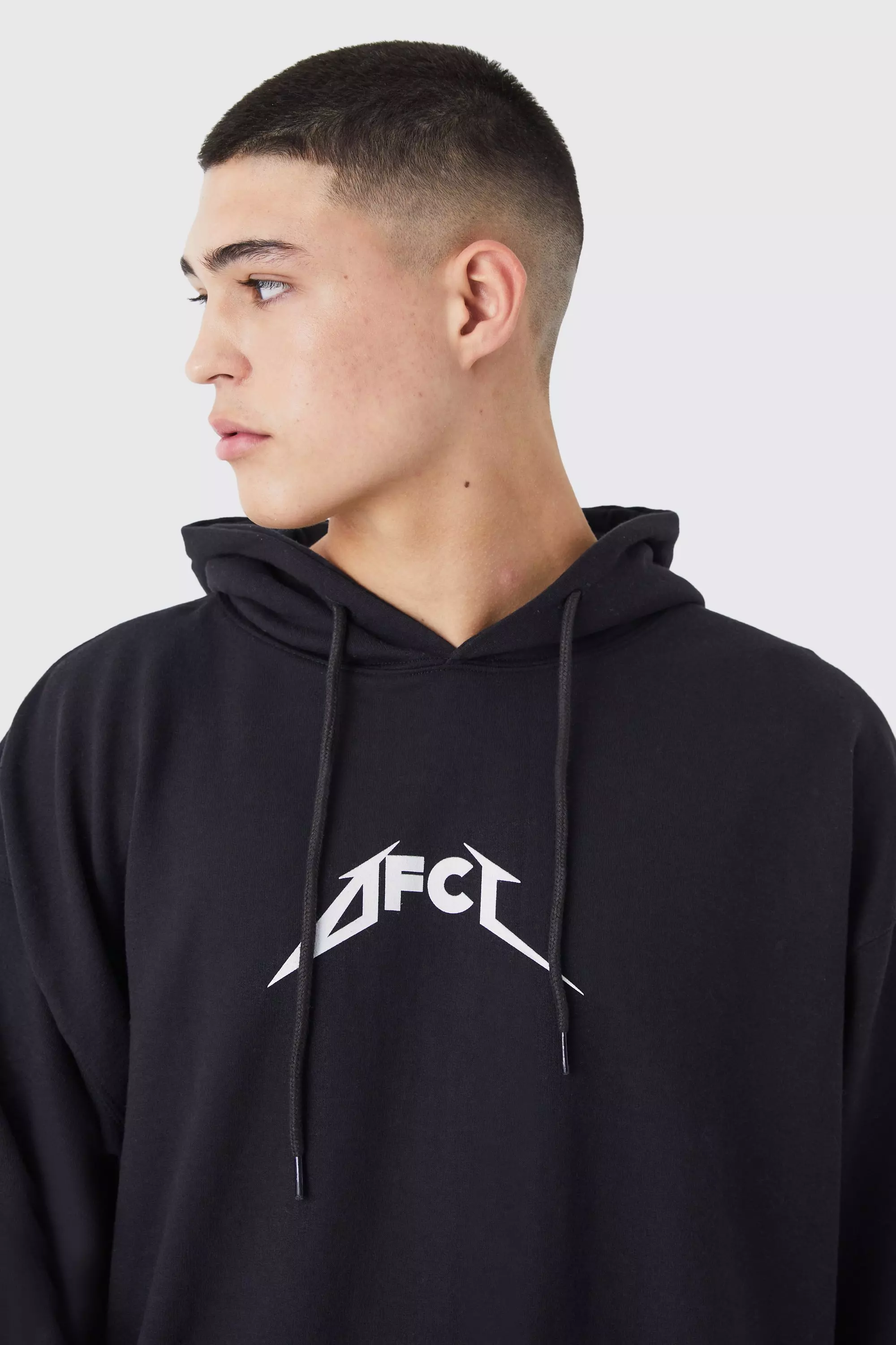 Oversized Ofcl Graphic Hoodie boohooMAN USA