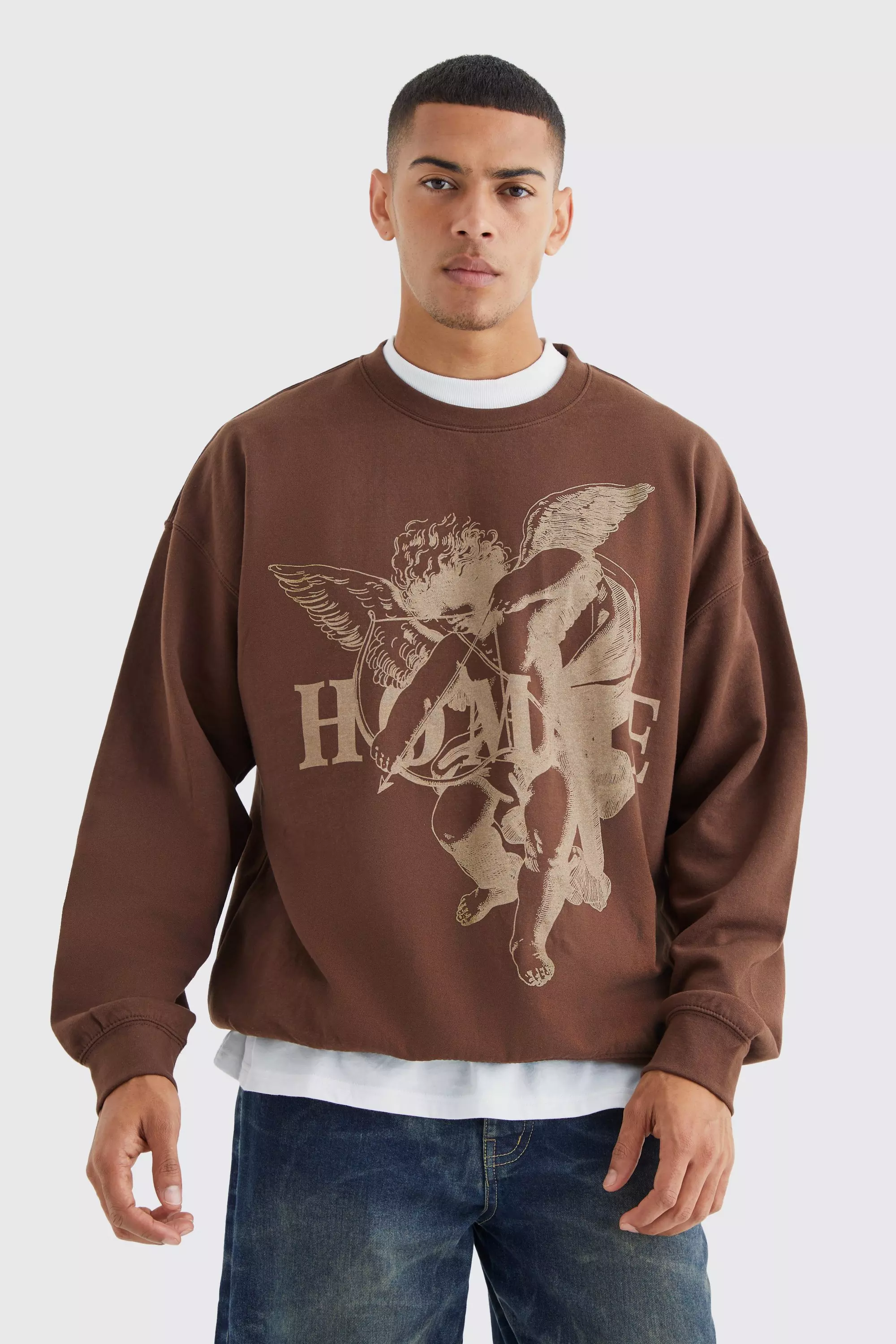 Oversized Homme Graphic Sweatshirt