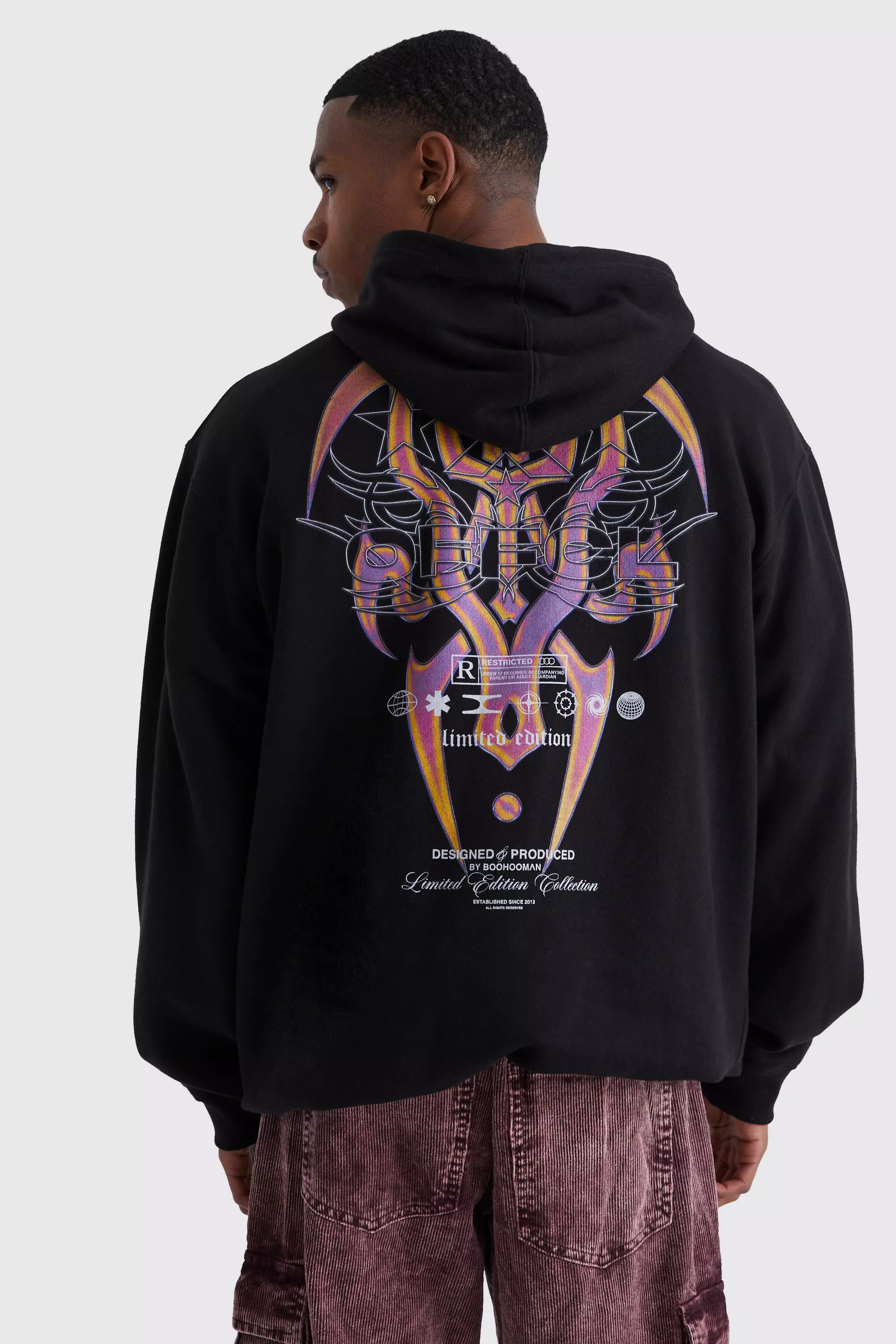 Boohooman best sale graphic hoodie