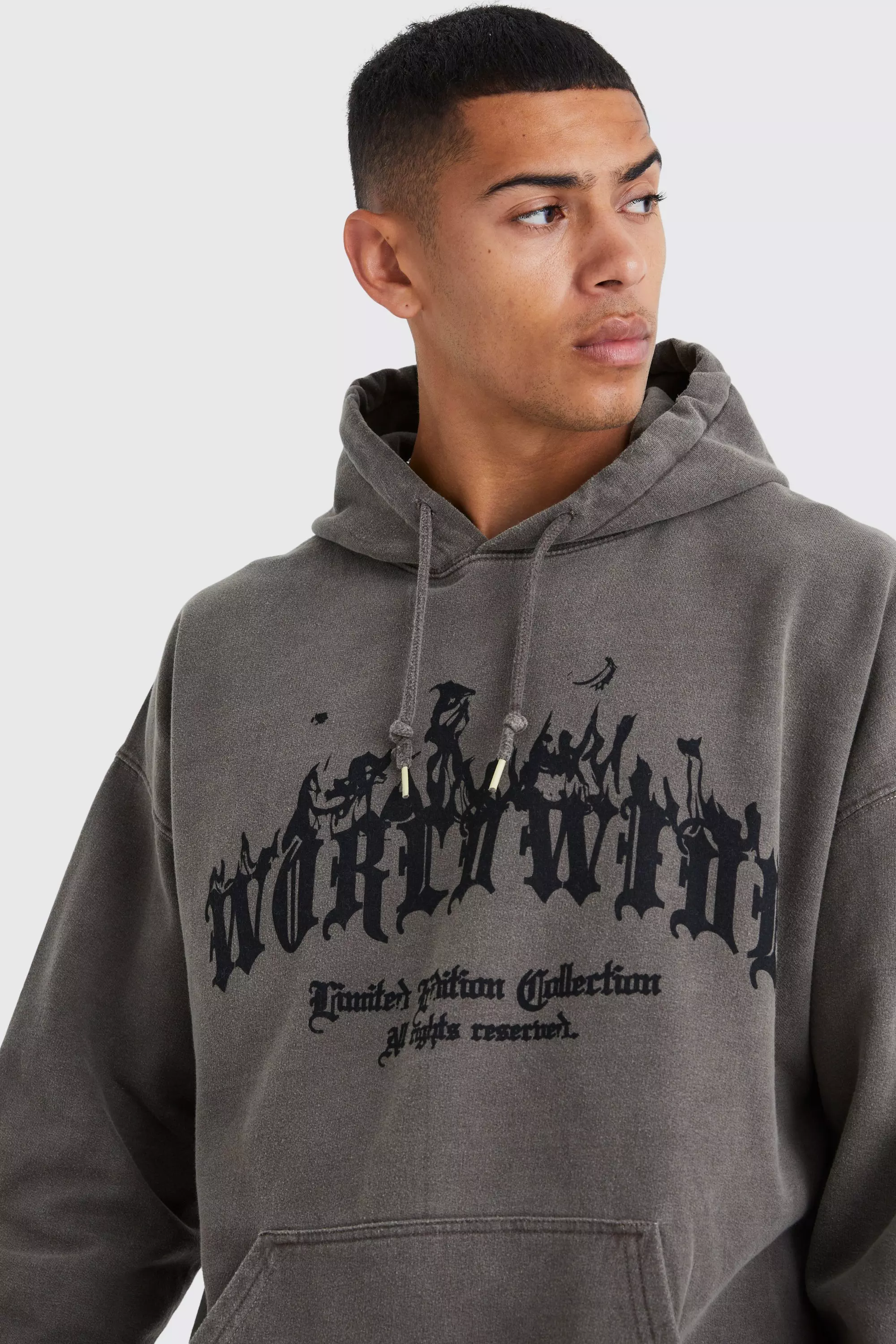 Oversized Worldwide Graphic Hoodie